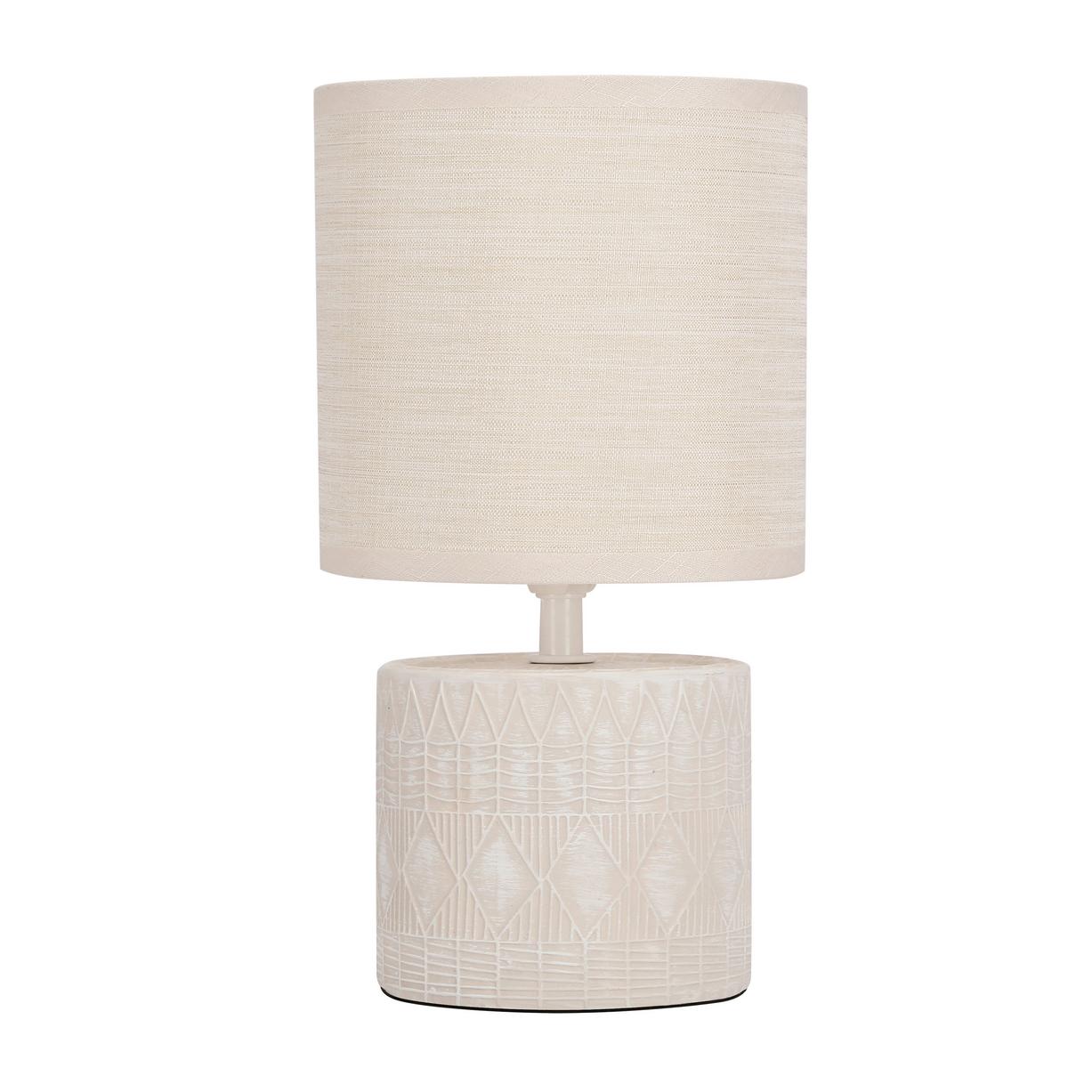 Tischleuchte 41-24404 Dina - Beige, KONVENTIONELL, Textil/Metall (14/14/26cm)