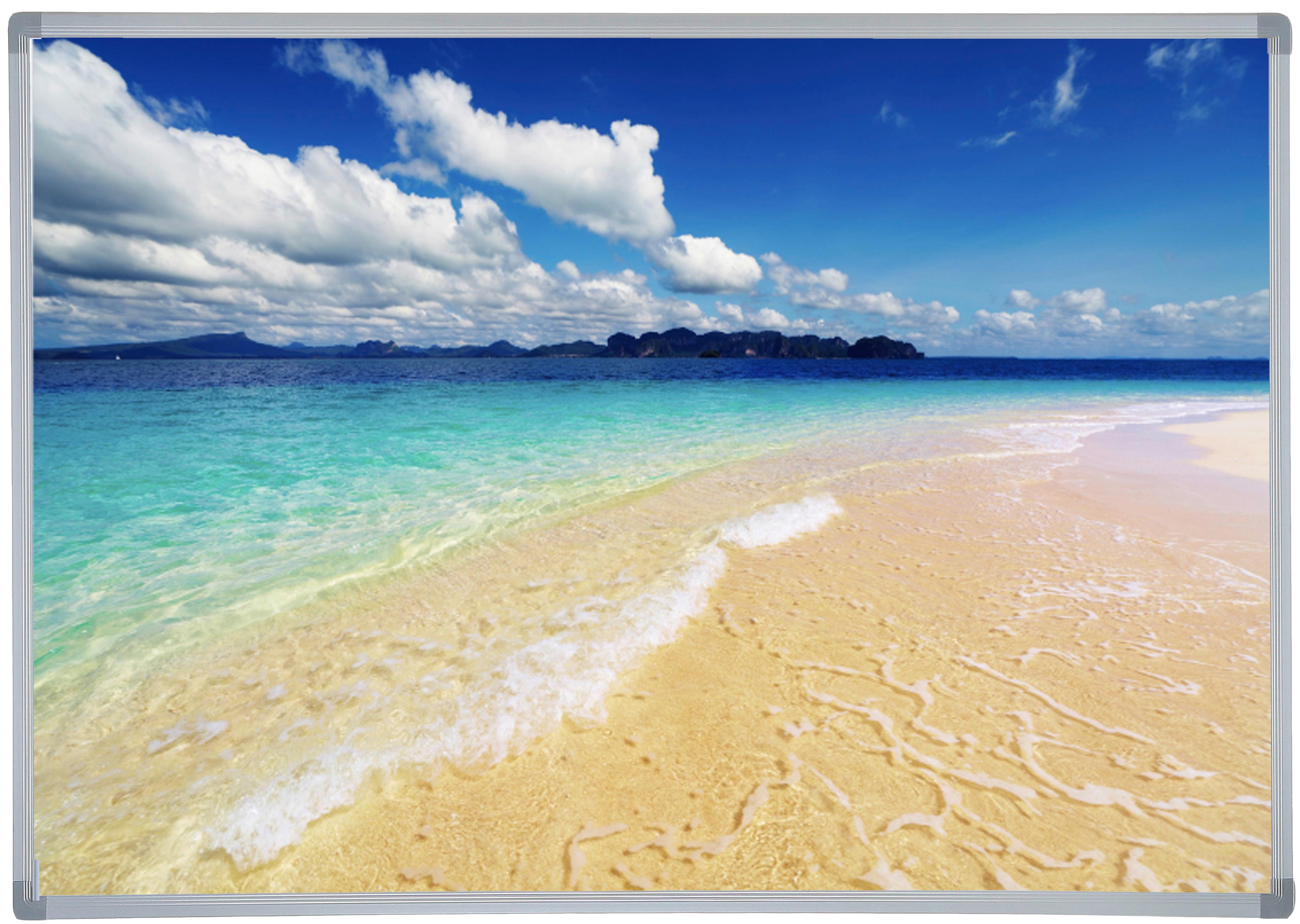 Infrarot Heizung 600 W Heatforce Sea View 100x60 Cm - Silberfarben/Multicolor, MODERN, Metall (100/60/2,2cm) - Homezone