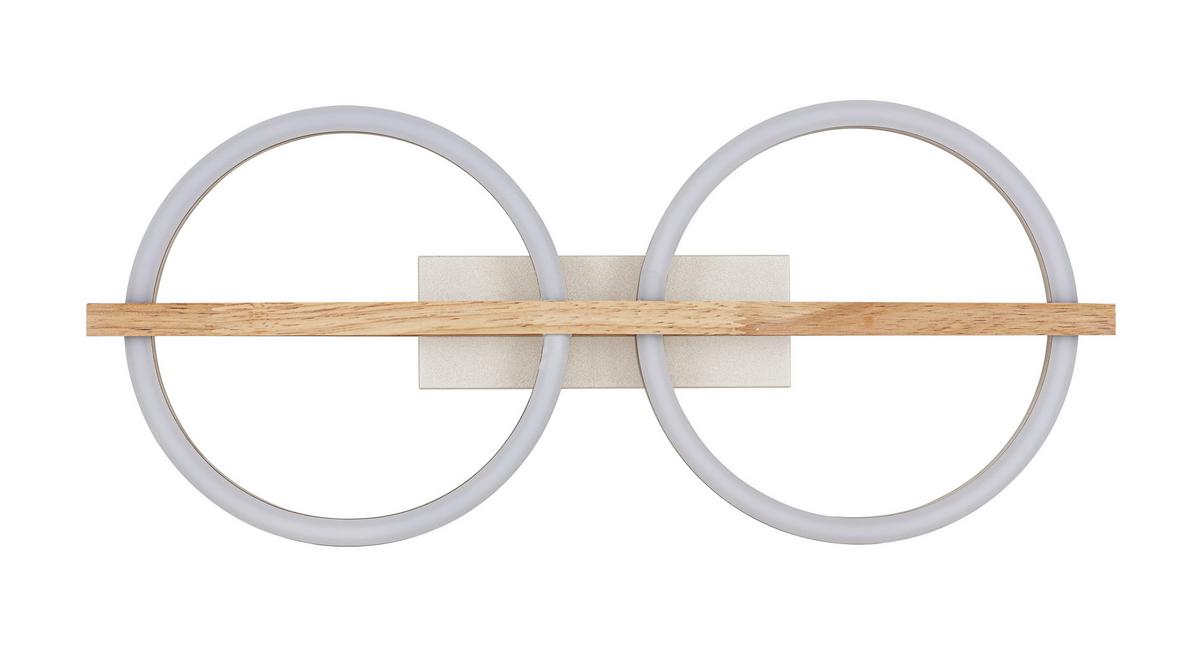 LED-Deckenleuchte Camillo - Champagner/Naturfarben, Basics, Holzwerkstoff/Kunststoff (46/20/6cm) - Luca Bessoni