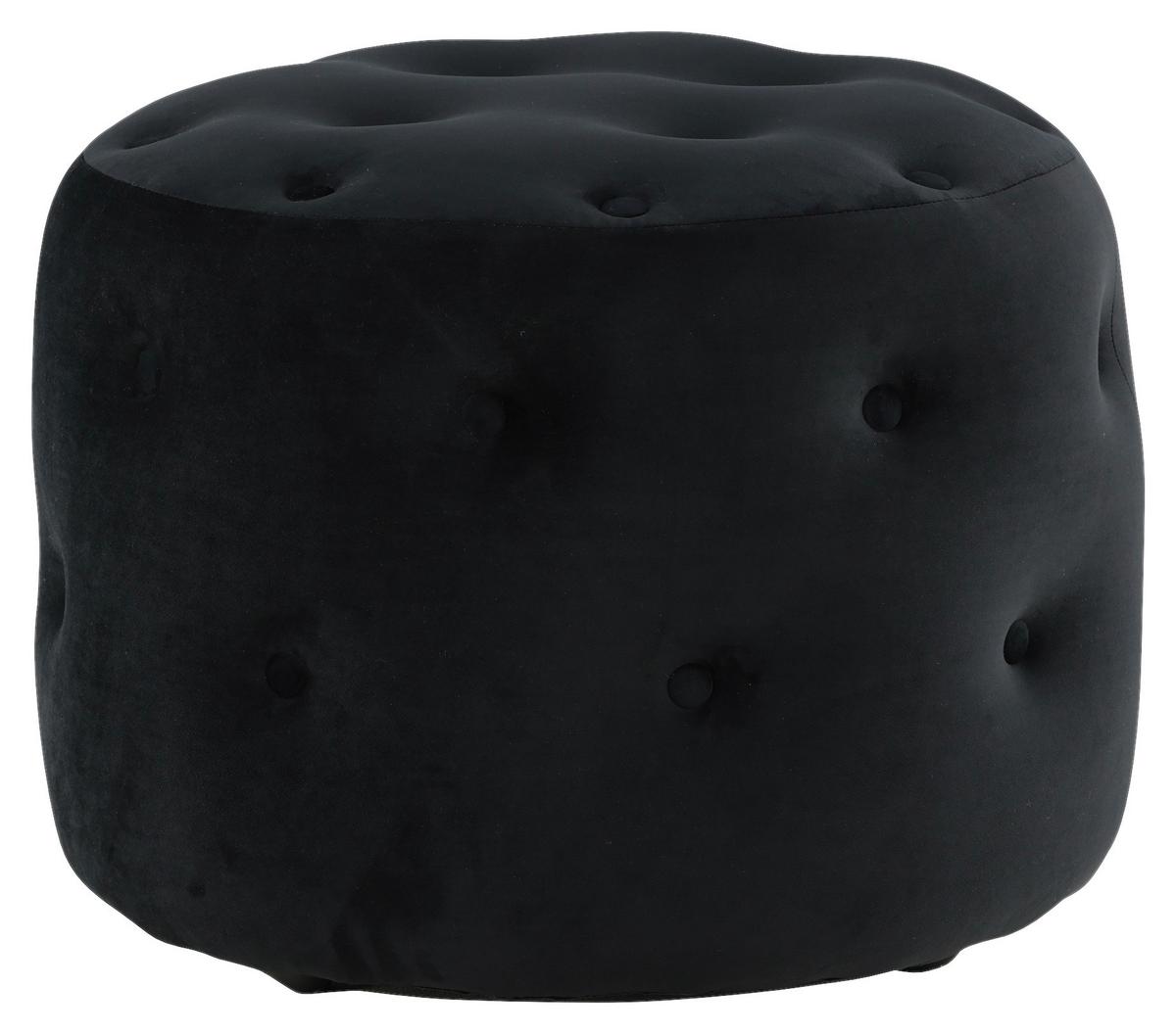 Pouf Benjamin - Schwarz, Design, Textil (55/44/55cm) - Livetastic
