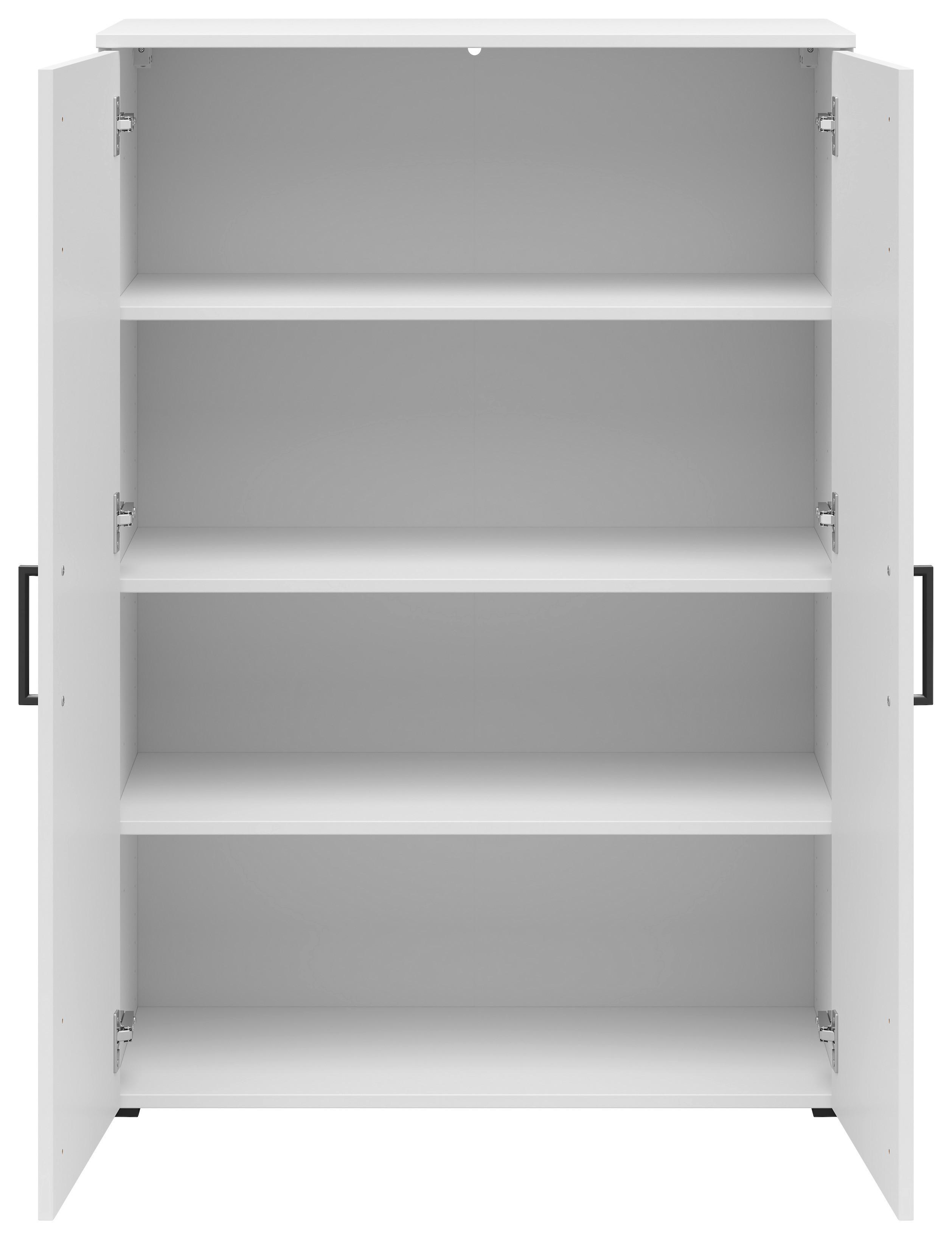 Komoda MULTISTAURAUM - čierna/biela, Modern, kompozitné drevo/plast (80/115/40cm)
