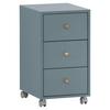 Rollcontainer Blau 32,6x59,7x39,1 cm - Blau, MODERN, Holzwerkstoff/Kunststoff (32,6/59,7/39,1cm) - MID.YOU