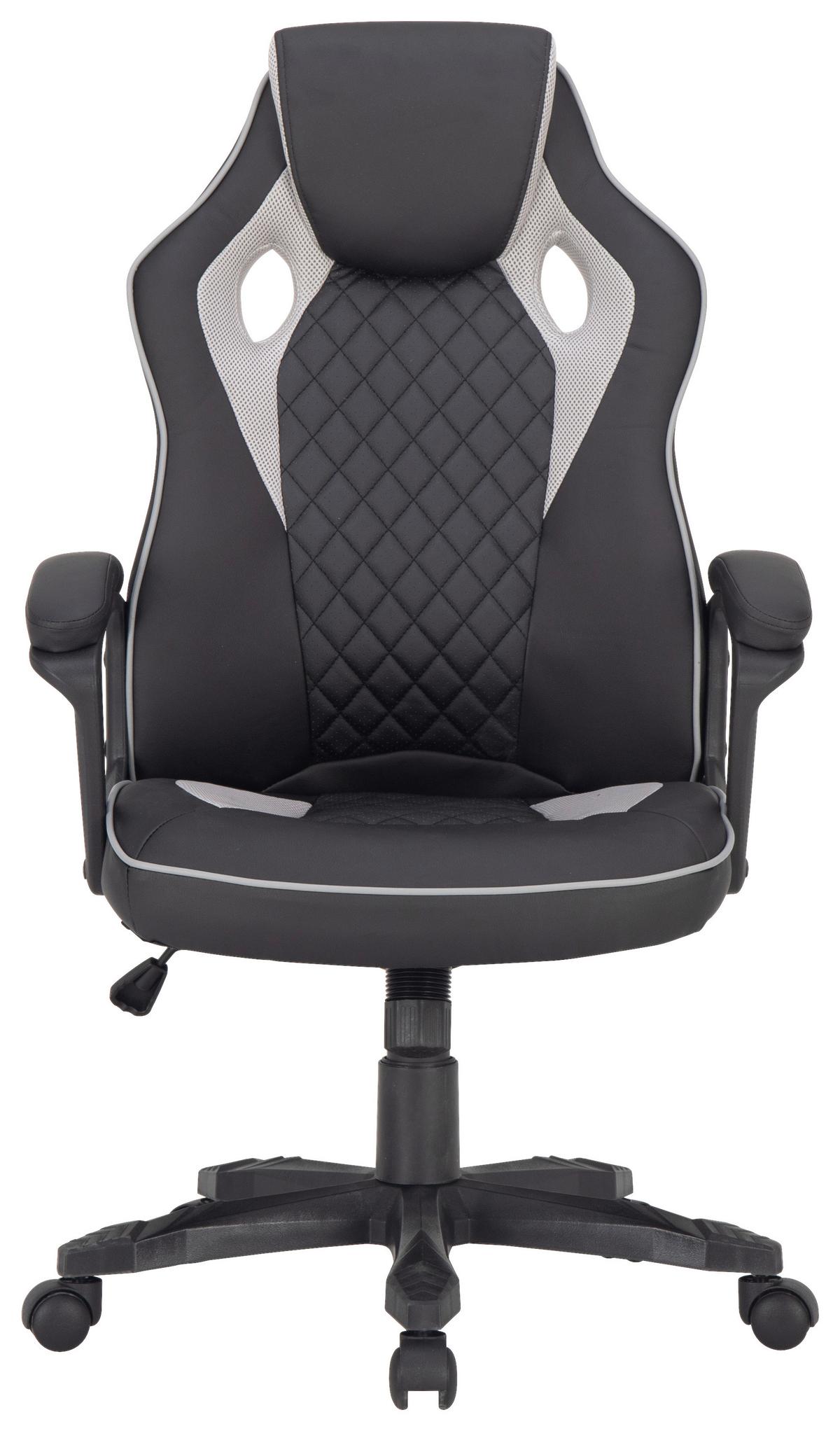 Kancelárske kreslo MARCO - čierna/sivá, Modern, kov/textil (65,5/110-120/69cm)