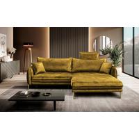 Ecksofa Whisper Senfgelb S: 264x196 cm - Goldfarben/Senfgelb, Design, Textil (264/196cm) - MID.YOU