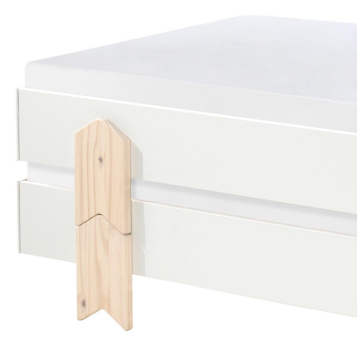Stohovatelná postel MODULO bílá - barvy borovice/bílá, Moderní, dřevo/kompozitní dřevo (90/200cm) - MID.YOU