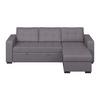 Ecksofa Turin Dunkelgrau, 239x160cm - Dunkelgrau, Trend, Holz/Textil (239/160cm)