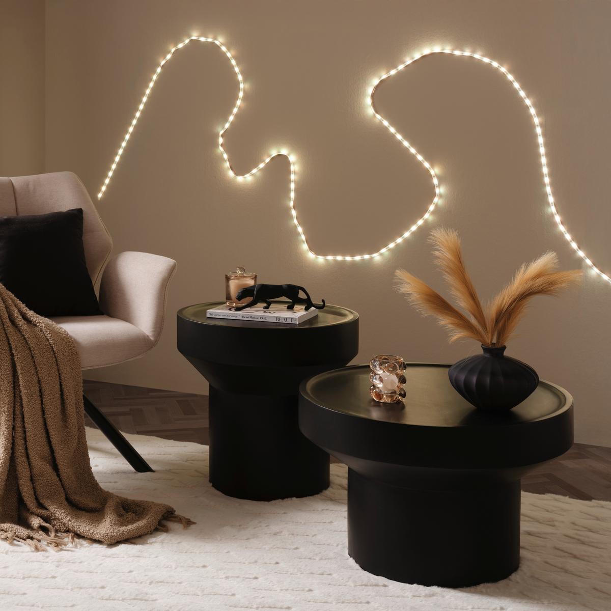 LED páska Karl, dĺžka: 500cm - bílá/vícebarevná, Romantický / Rustikální, plast (500cm) - Mömax