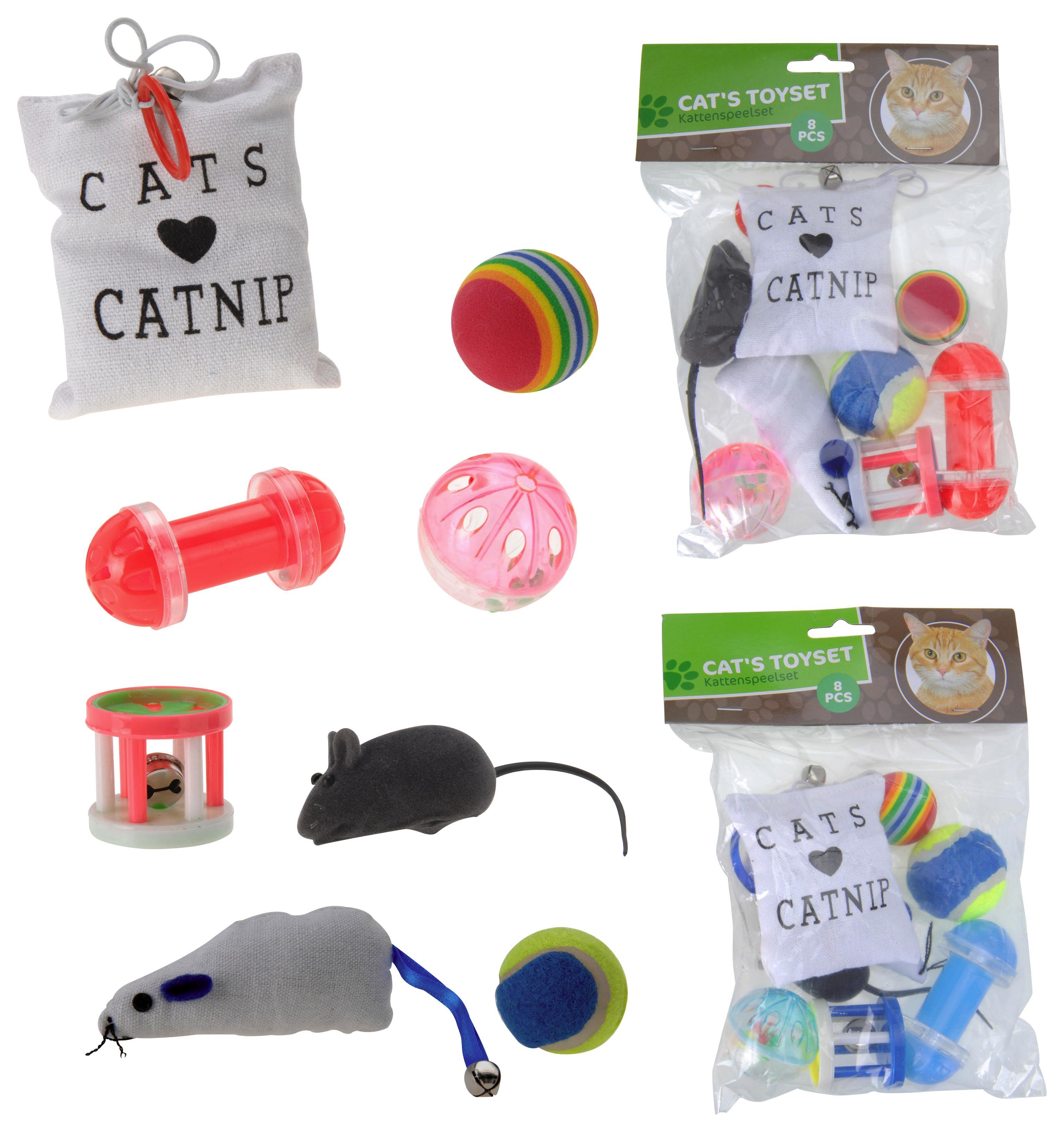 Macskajáték Szett Kitty - Színes, Basics, Műanyag/Textil