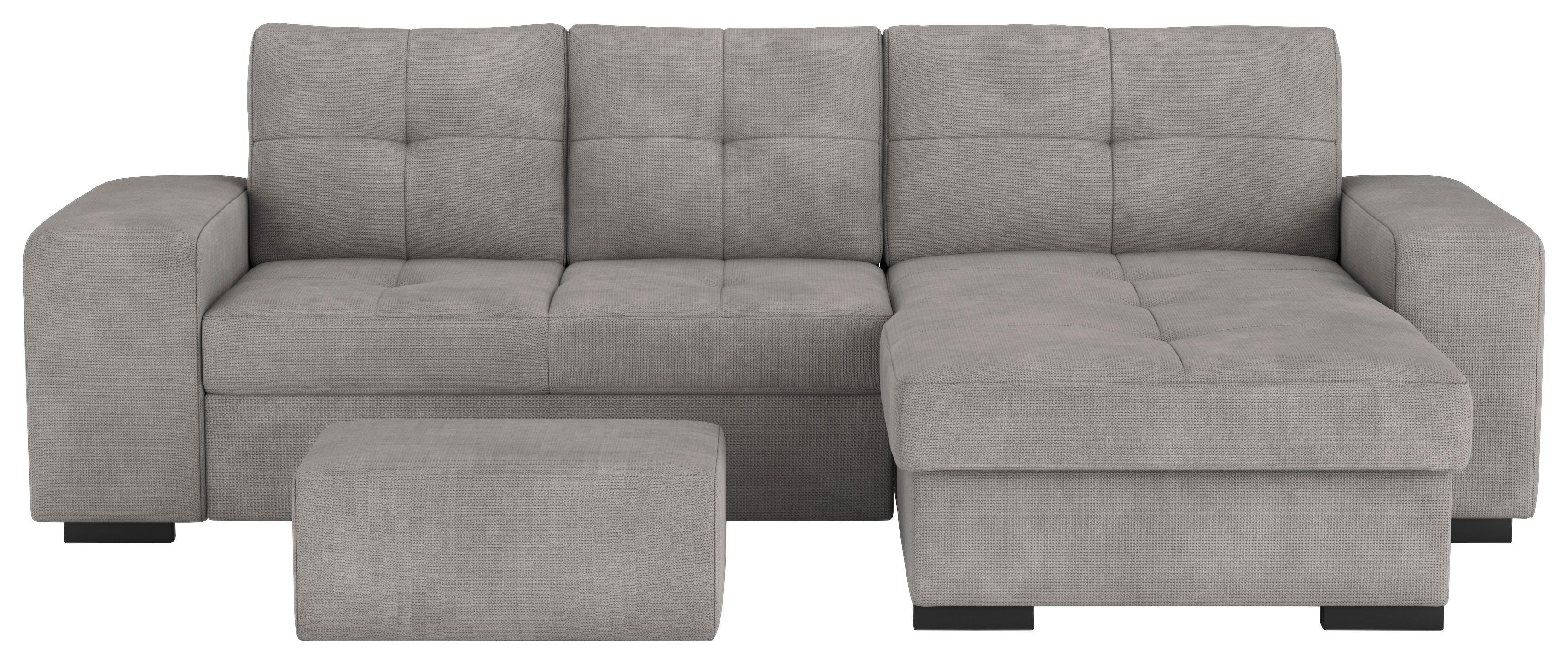 ECKSCHLAFSOFA Mattina, Grau S: 268x156 cm - Schwarz/Grau, MODERN, Textil (268/156cm) - MID.YOU