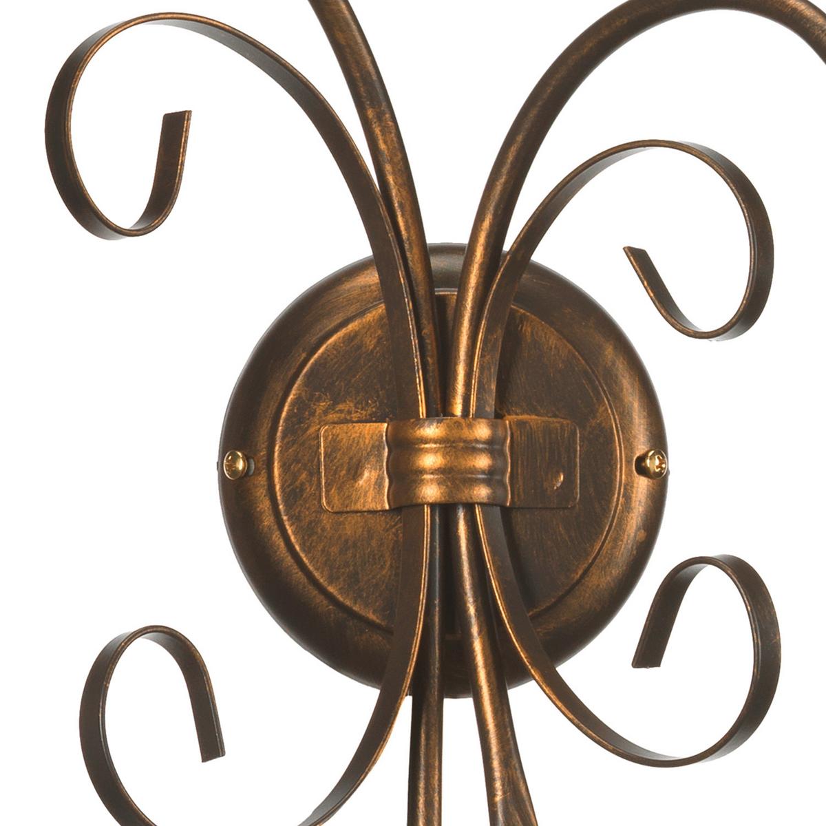 Wandleuchte Odino Cognac L: 45 cm - Cognac, KONVENTIONELL, Glas/Metall (45/30/23cm)