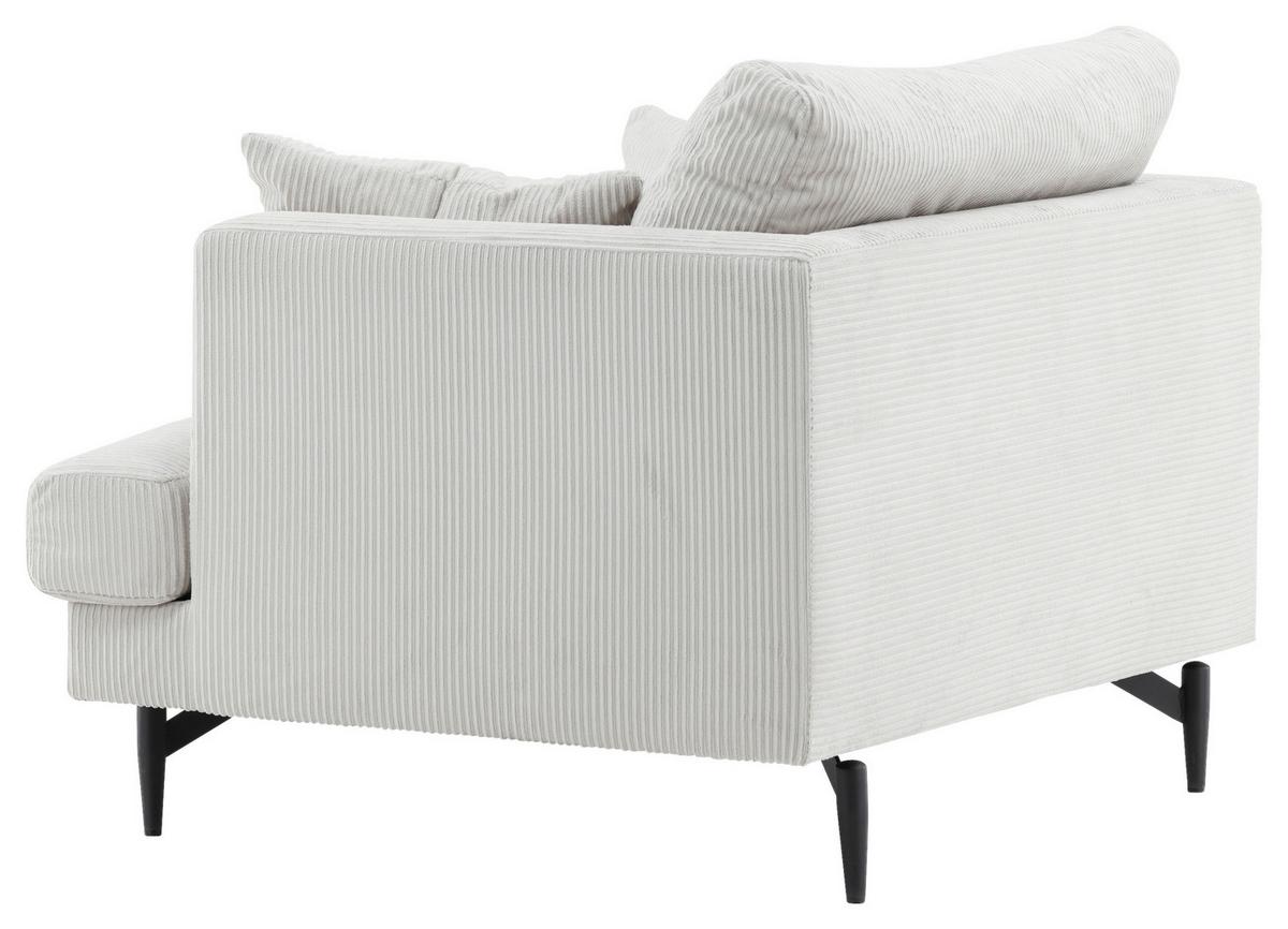 Sessel Sofia - Beige, Design, Textil/Metall (104/82/92cm) - Livetastic
