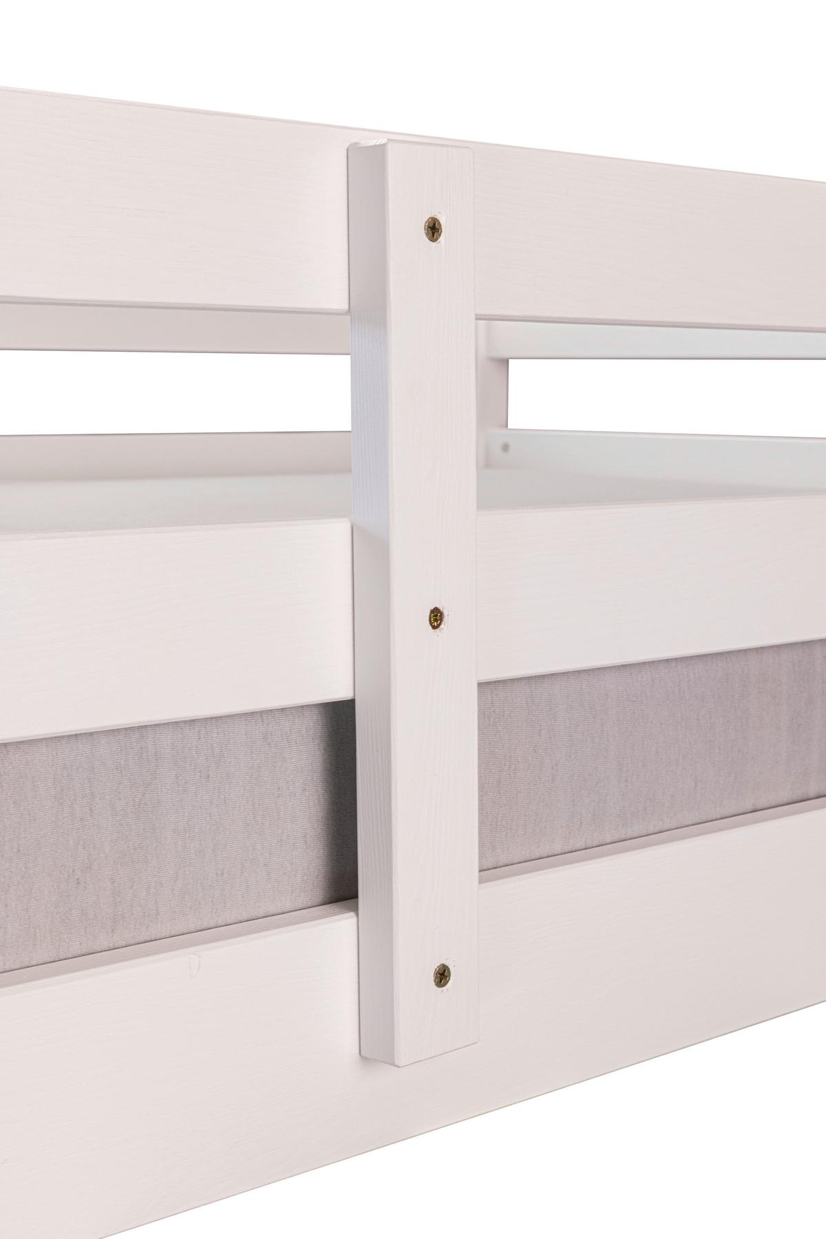 Etagenbett Sleepy Cloud Weiß 90-140x200cm - Weiß/Naturfarben, MODERN, Holz (90-140/200cm) - MID.YOU