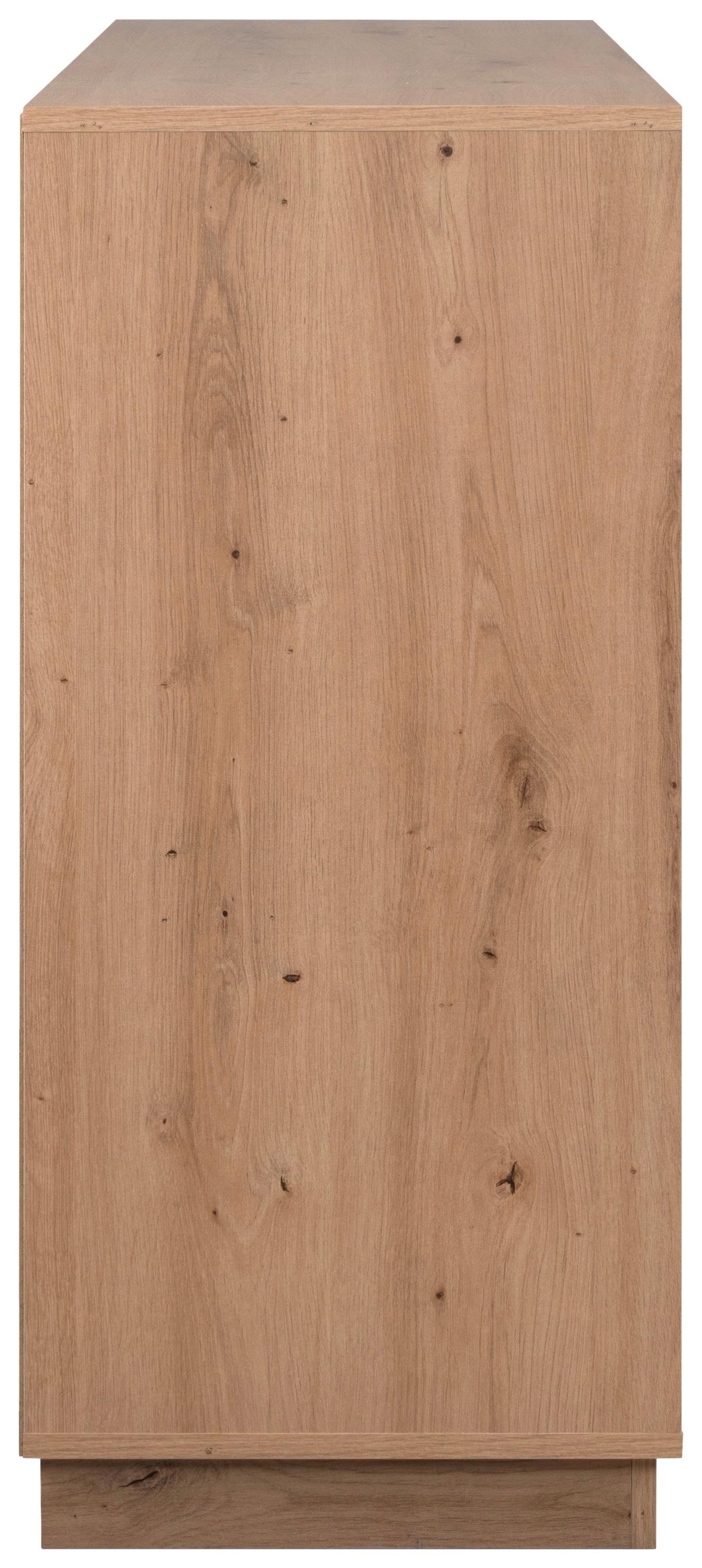 Kommode Phoenix Artisan Eiche/Weiß, B: 117 cm - Eiche Artisan, Trend, Holzwerkstoff (117/88/40cm)