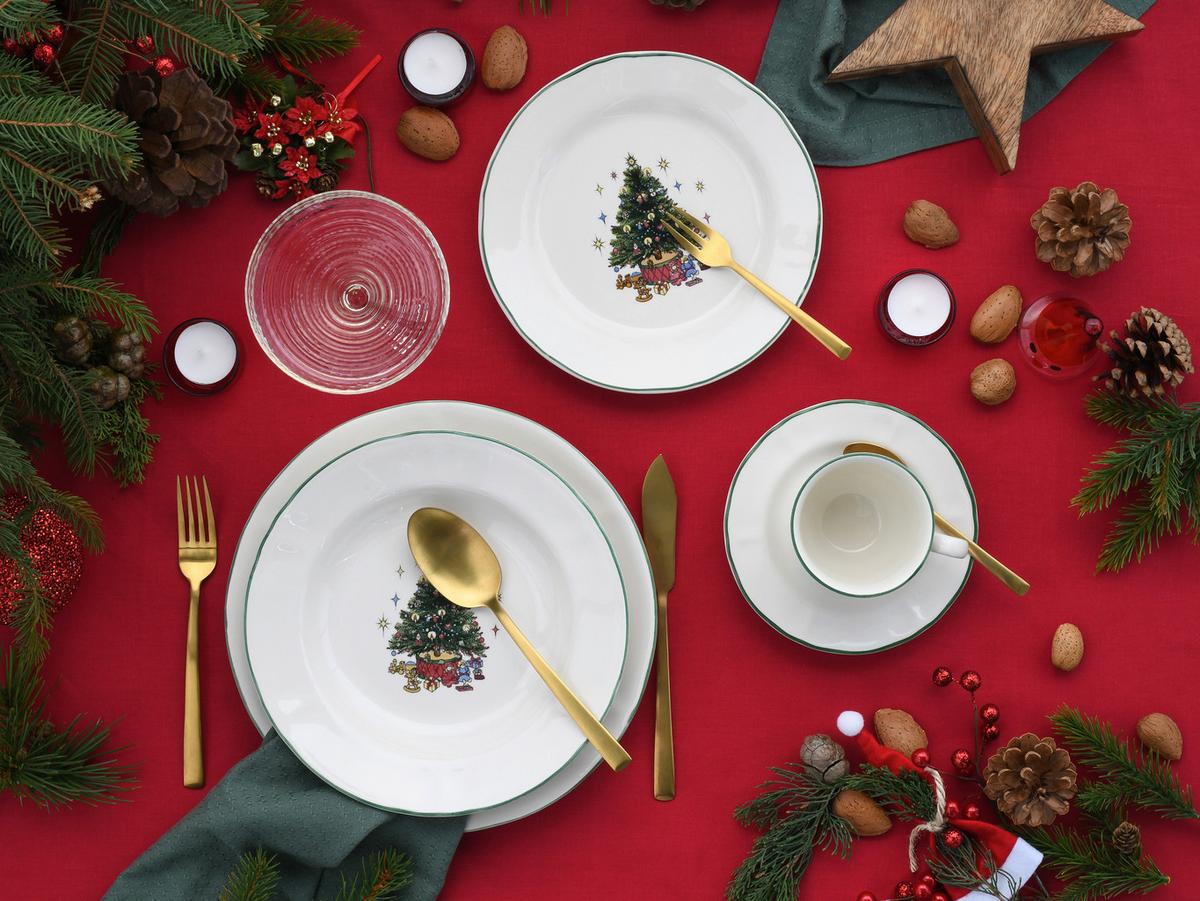 Kombiservice 30 -teilig. Steingut, Multicolor/Weiß - Multicolor/Weiß, Basics, Keramik - Creatable