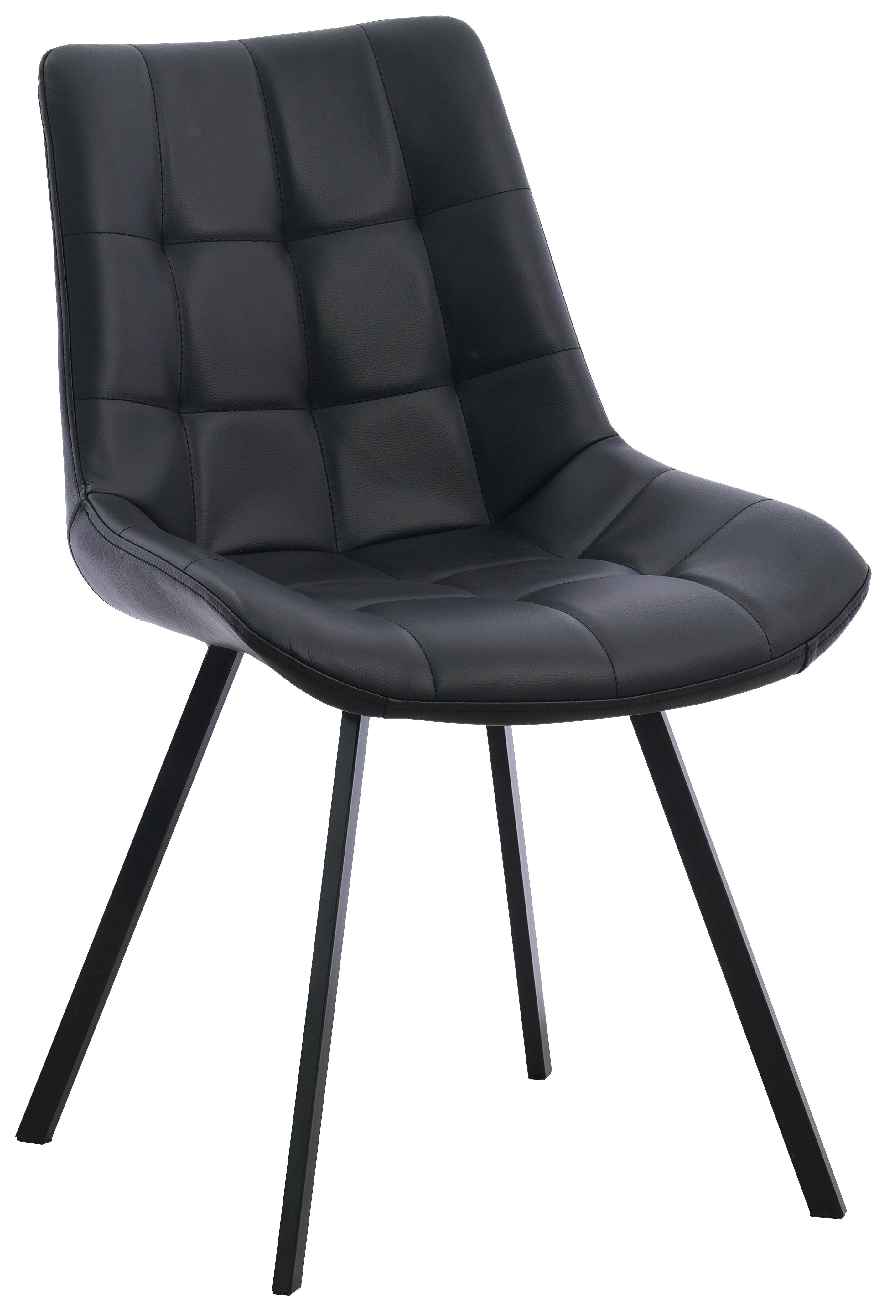 Stuhl Fritz Schwarz B: 54 cm - Schwarz, MODERN, Textil/Metall (54/86/62cm) - MID.YOU