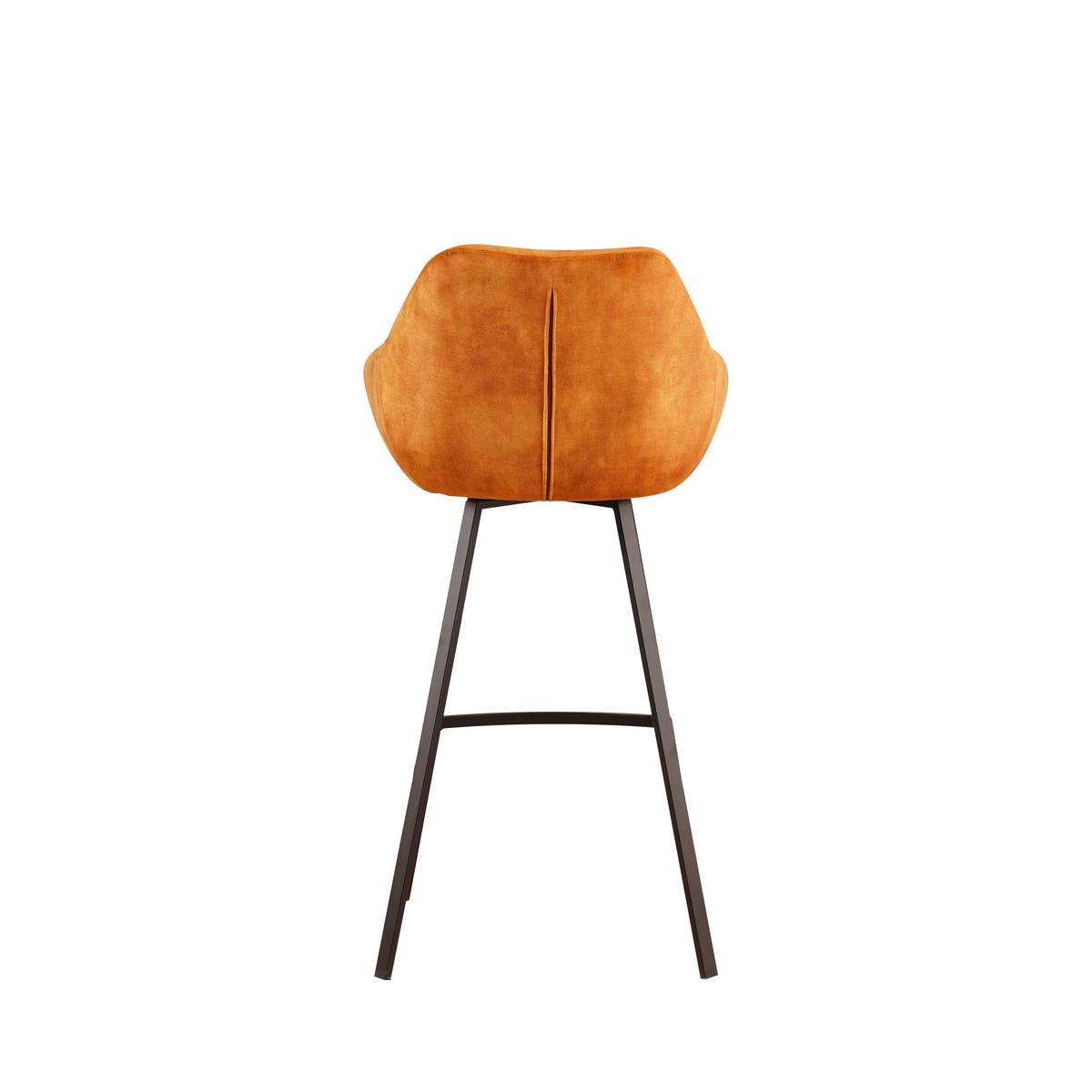 Barhocker-Set Casper Cognag B: 55 cm - Cognac/Gelb, MODERN, Textil/Metall (55/109/57cm) - MID.YOU