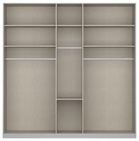 Drehtürenschrank ALABAMA EXTRA aus Dekor in Grau/Artisan Eiche mit 3 Laden Innen