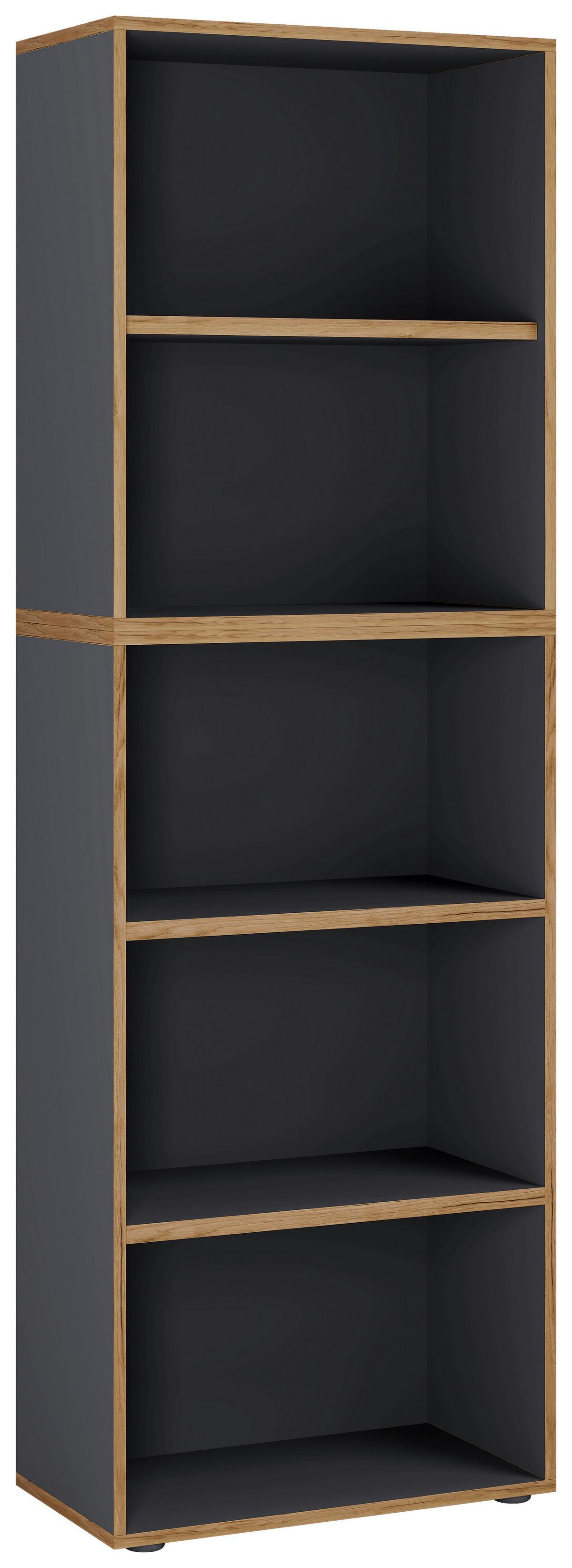 Regal Salia Anthrazit, Honigeiche B: 60 Cm - Honigeiche/Anthrazit, Design, Holzwerkstoff (60/183/33cm) - MID.YOU