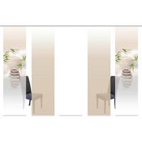 Flächenvorhang 5er Set Benessa - Naturfarben, Design, Textil (60/245cm) - Schmidt W. Gmbh