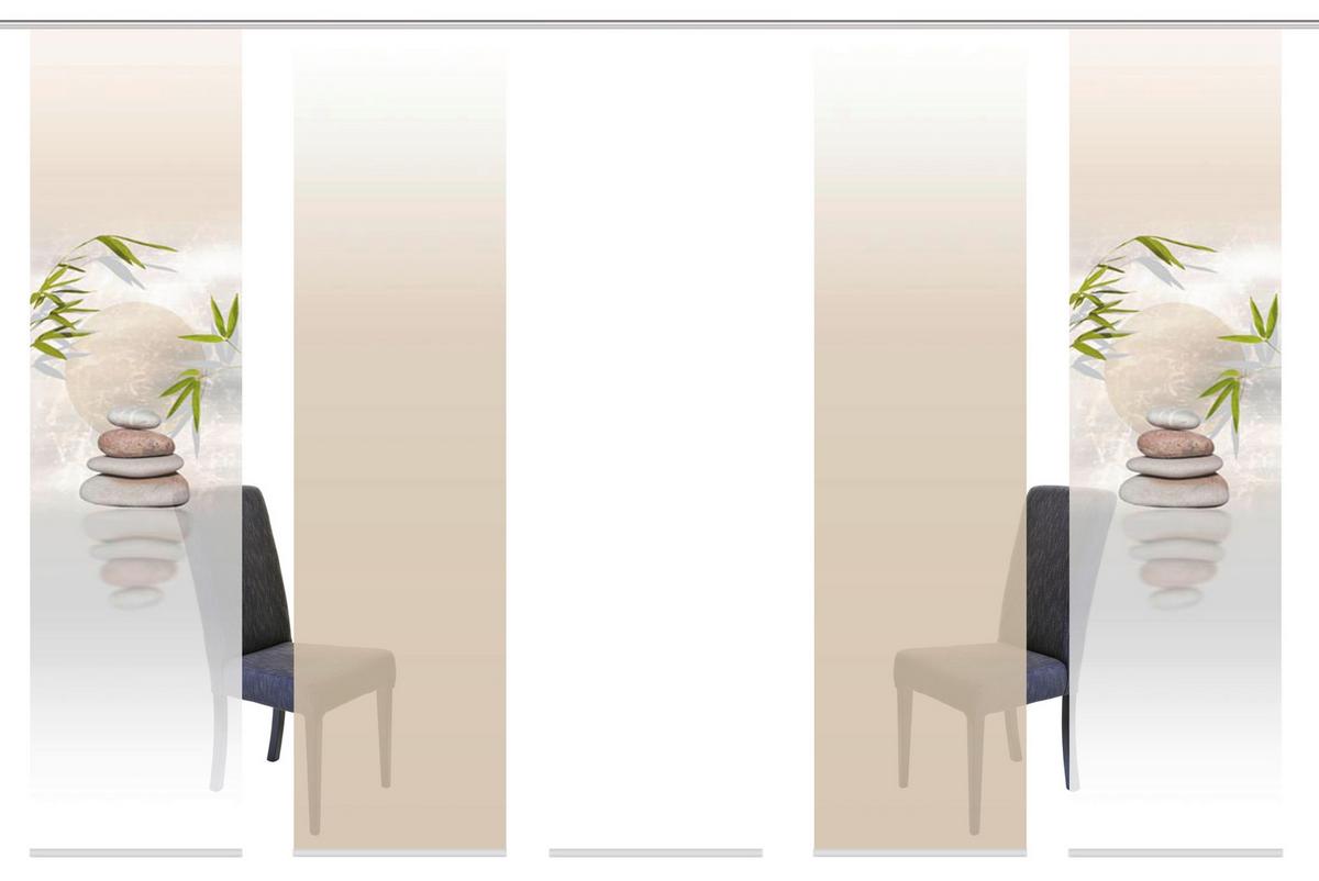 Flächenvorhang 5er Set Benessa - Naturfarben, Design, Textil (60/245cm) - Schmidt W. Gmbh