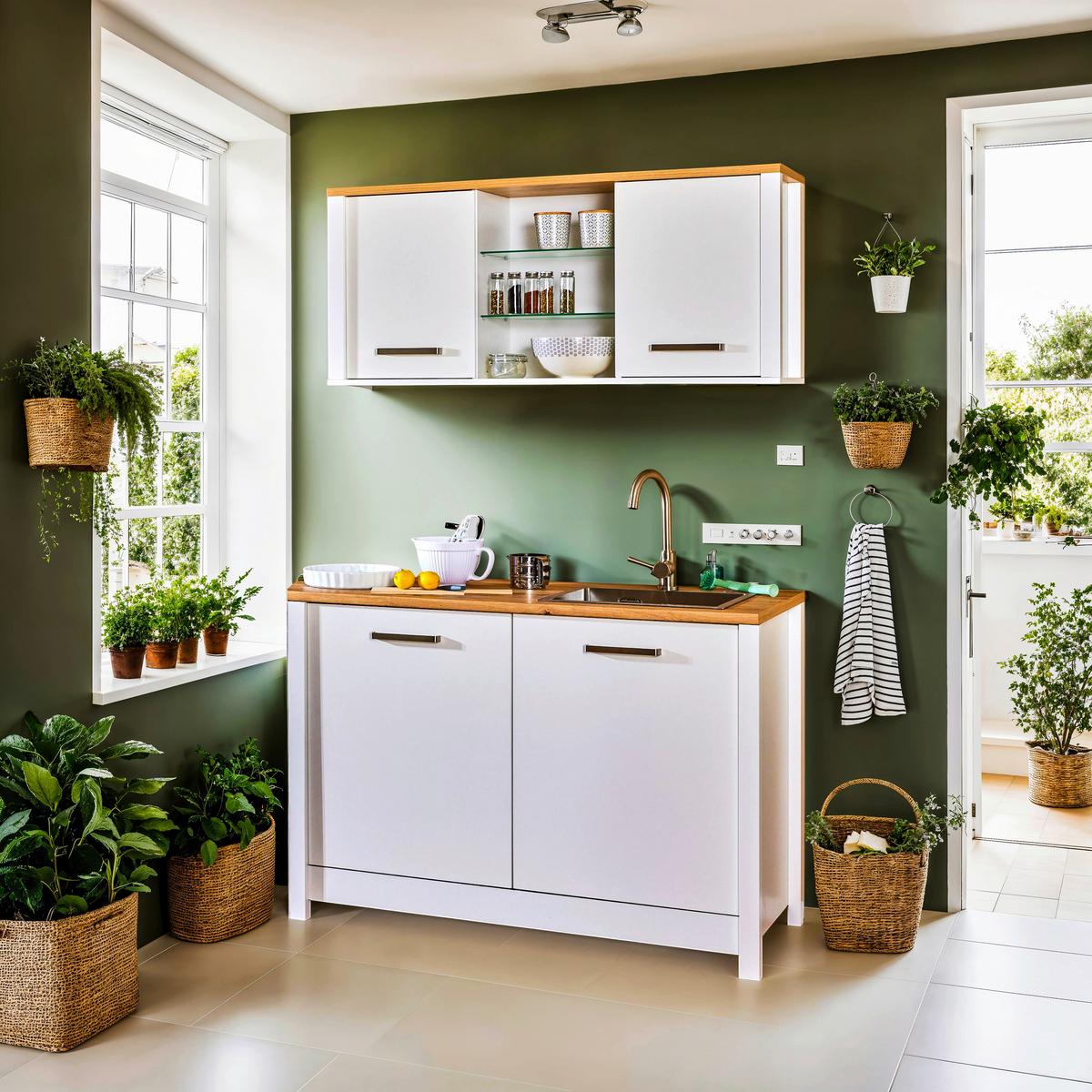 Závesná skrinka SAN SAN - biela/dub artisan, Romantik / Landhaus, kov/kompozitné drevo (130,3/57,5/33cm) - Mömax