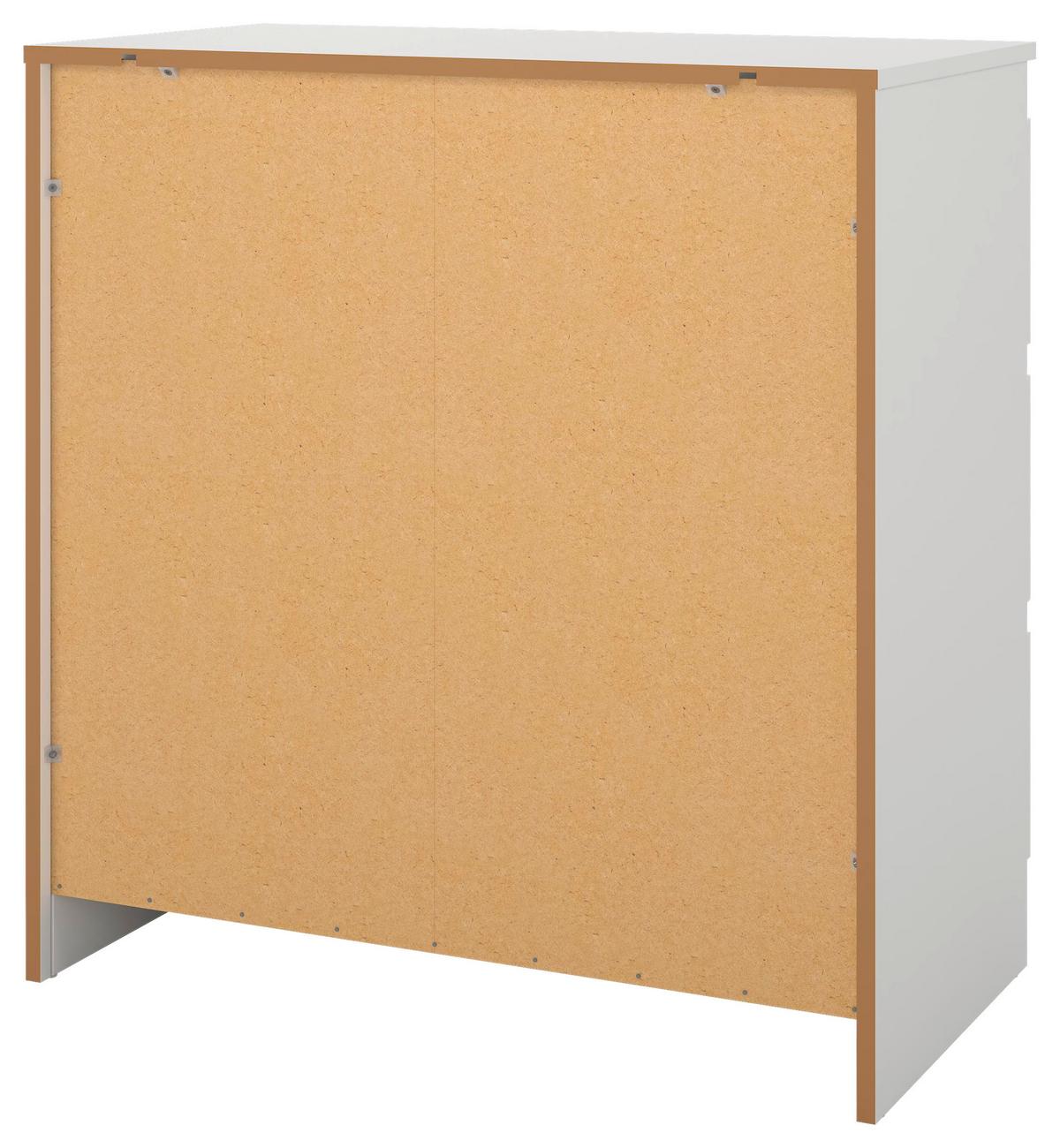 Komoda MARA 3 biela - biela, Konventionell, drevo (77/80/42cm) - Mömax