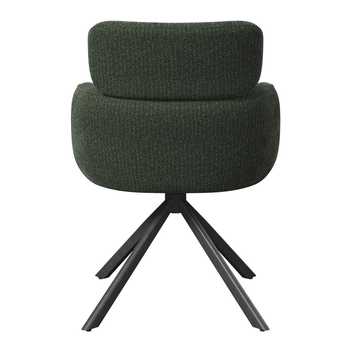 ŽIDLE S PODRUČKAMI LIORA - černá/zelená, Moderní, kov/textil (57,5/84/61cm) - Bessagi Home