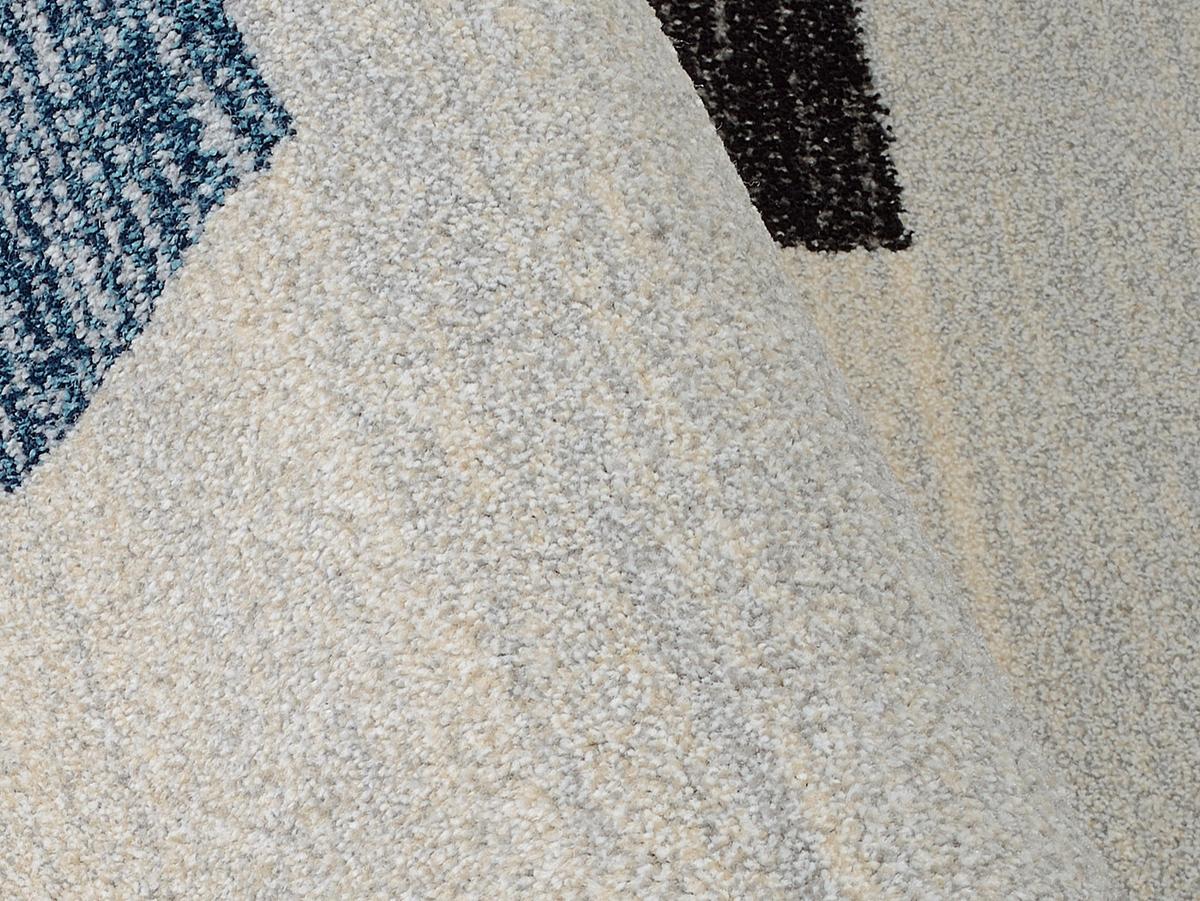 Webteppich Palazzo Bloc - Blau/Gelb, Basics, Textil (140/200cm) - Novel