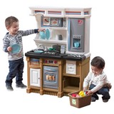 Kinderküche Step2 Lifestyle Custom Kitchen - Braun/Weiß, MODERN, Kunststoff (71,1/105,4/35,6cm)
