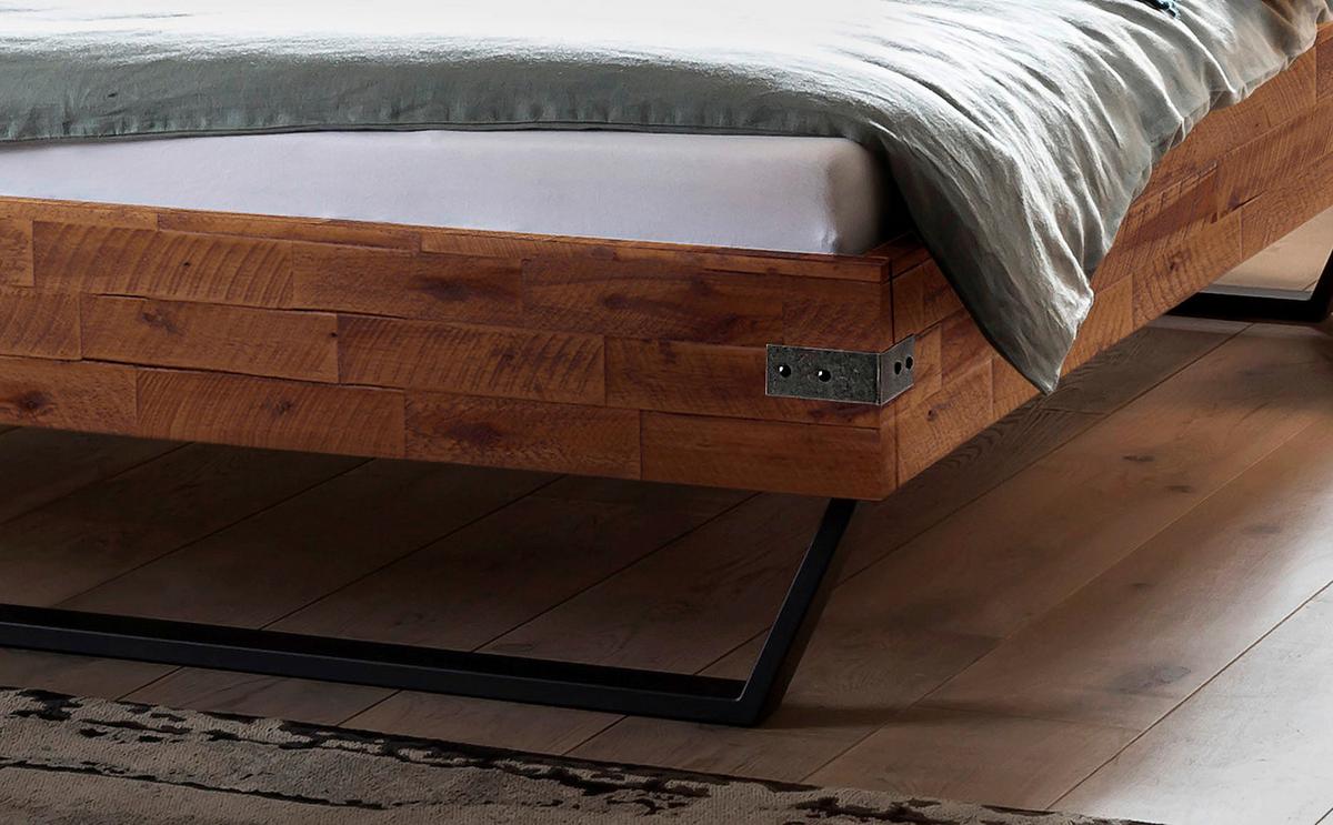 Bett Ezzino Braun/anthrazit B: 140x200 Cm - Anthrazit/Braun, MODERN, Holz/Textil (140/200cm) - Hasena