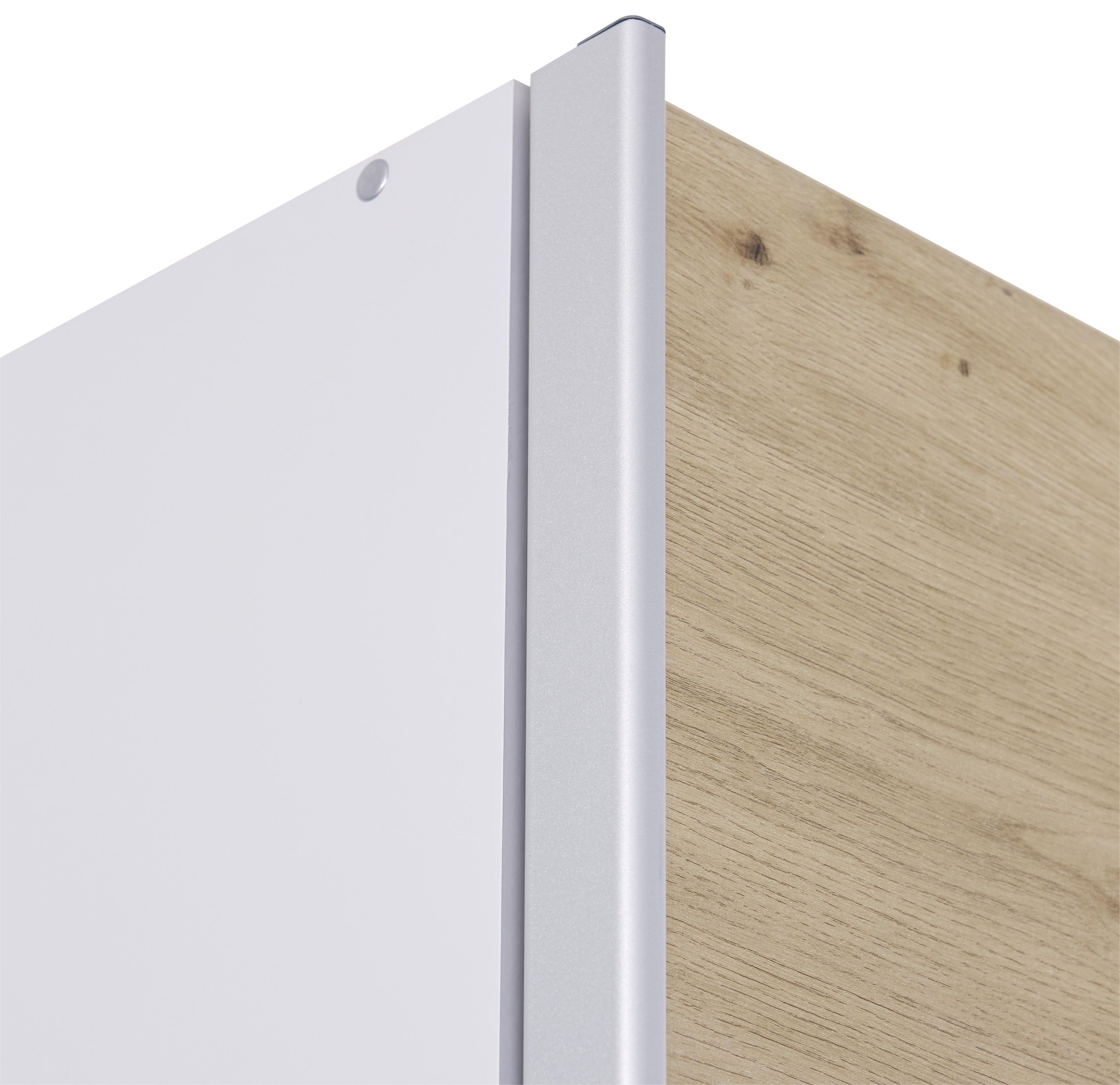 Skriňa s posuvnými dverami Feldkirch 8, 226/229 cm - sivá/farba duba, Modern, kov/kompozitné drevo (226/229/62cm)