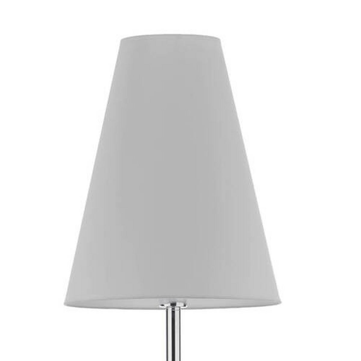 Stehleuchte 4917/ptg - Chromfarben/Grau, Design, Textil/Metall (35/180cm)
