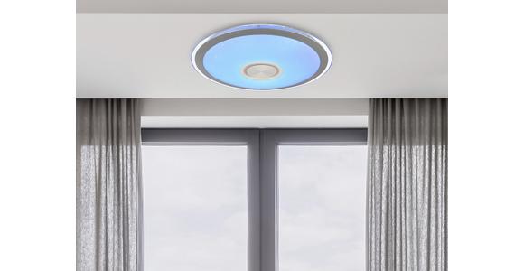 Led-deckenleuchte Karin Ø 42 Cm Mit Farbwechsler - Chromfarben/Weiß, MODERN, Kunststoff/Metall (40cm) - Luca Bessoni