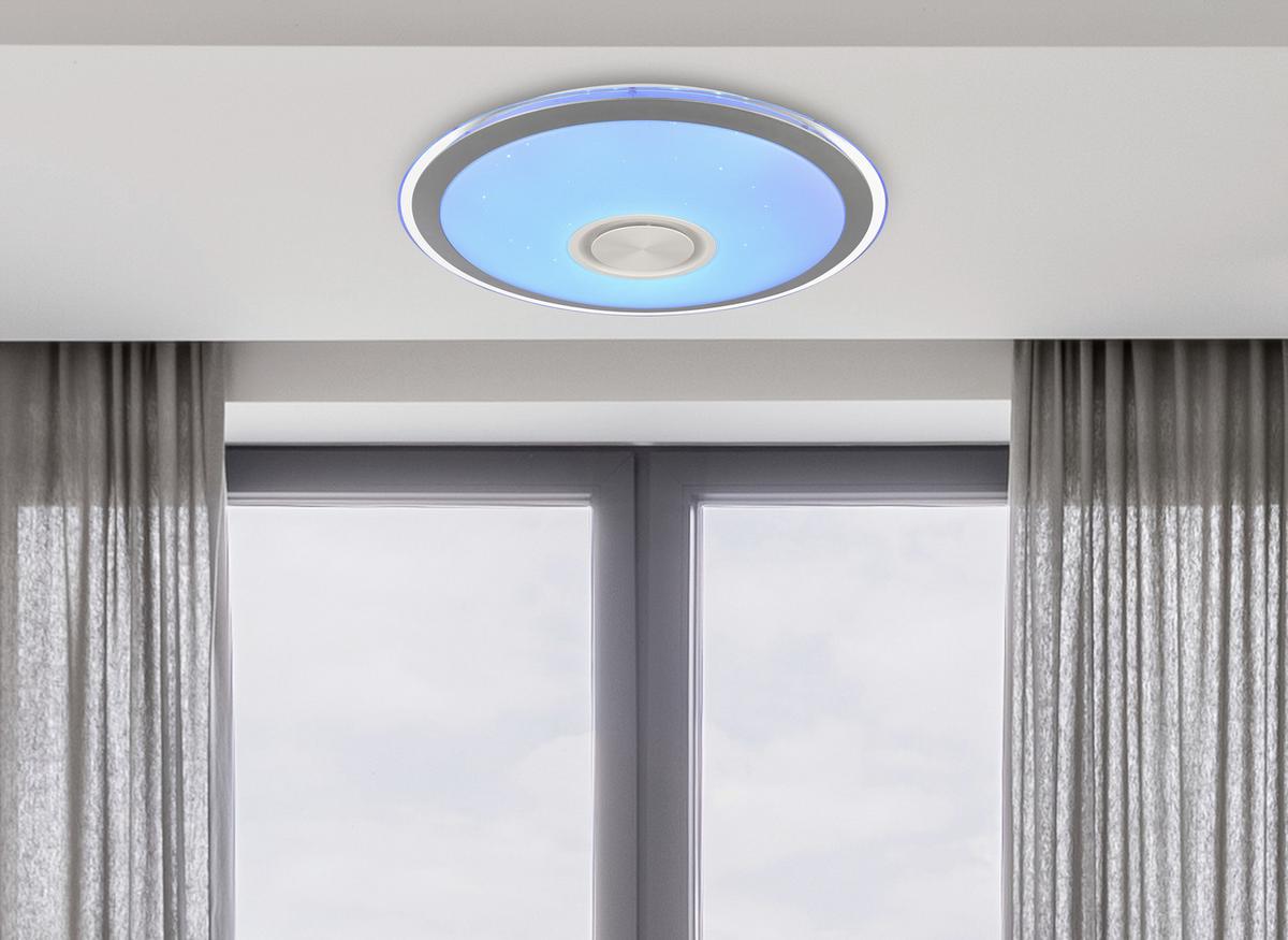 Led Mennyezeti Lámpa Karin - króm/fehér, Modern, műanyag/fém (40cm) - Luca Bessoni