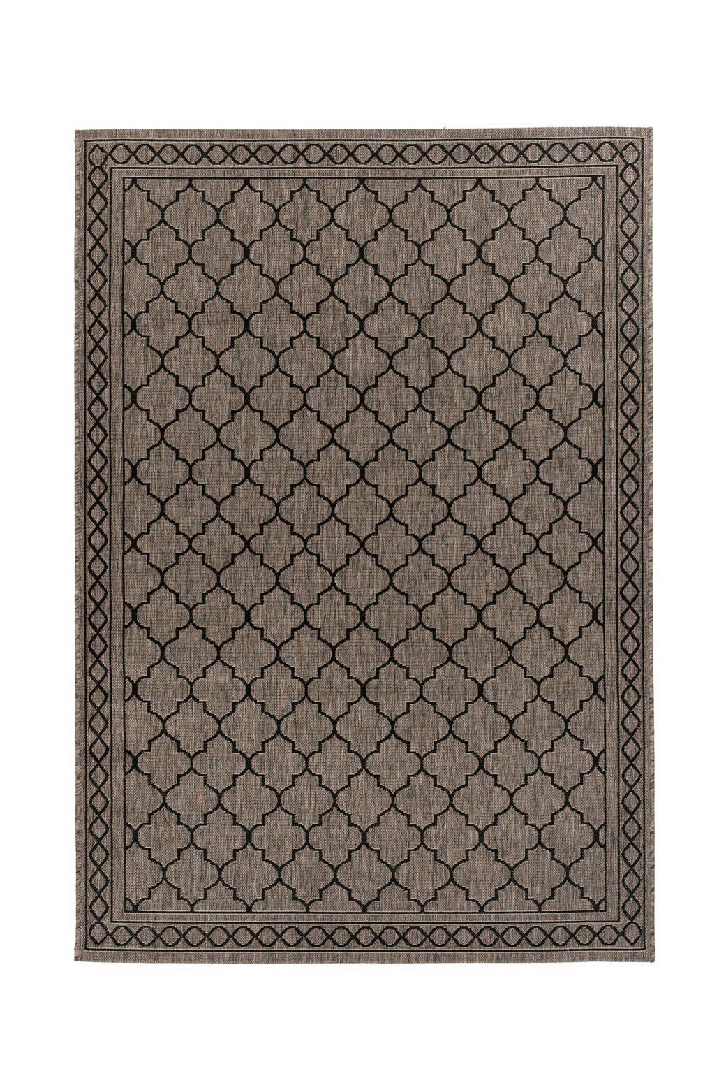 Flachwebteppich Splash 300 Braun/Grau, 80x150 cm - Braun/Grau, KONVENTIONELL, Textil (80/150cm) - Kayoom