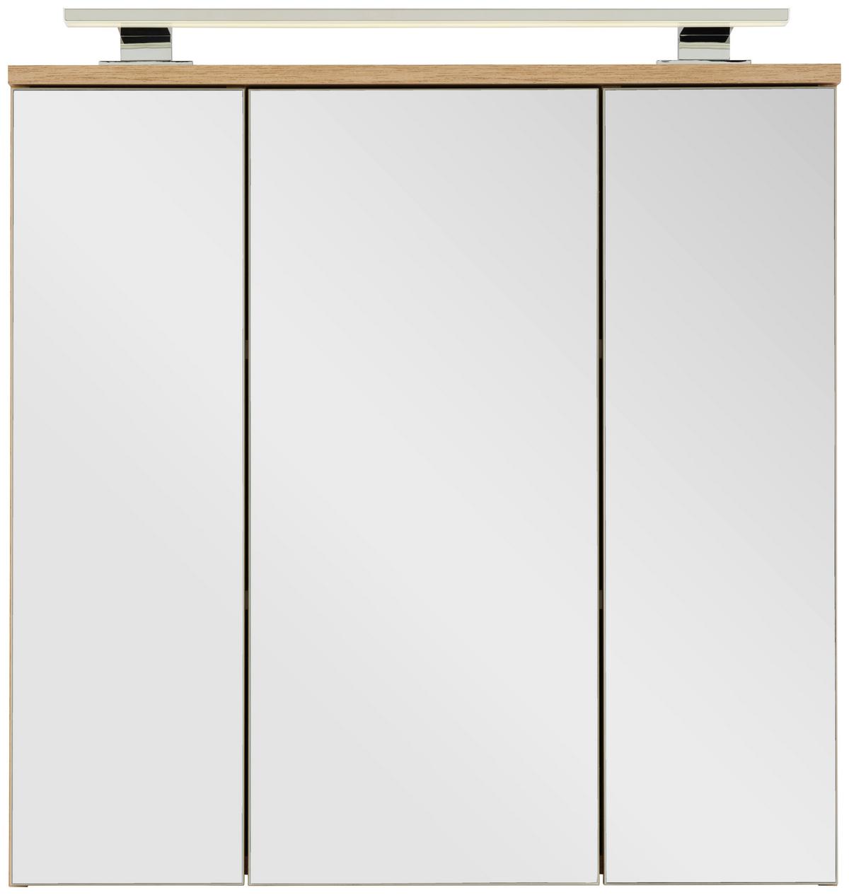 Spiegelschrank Giga B: 70 Cm Eichefarben - Eiche Artisan, MODERN, Glas/Holzwerkstoff (70/70/19cm)