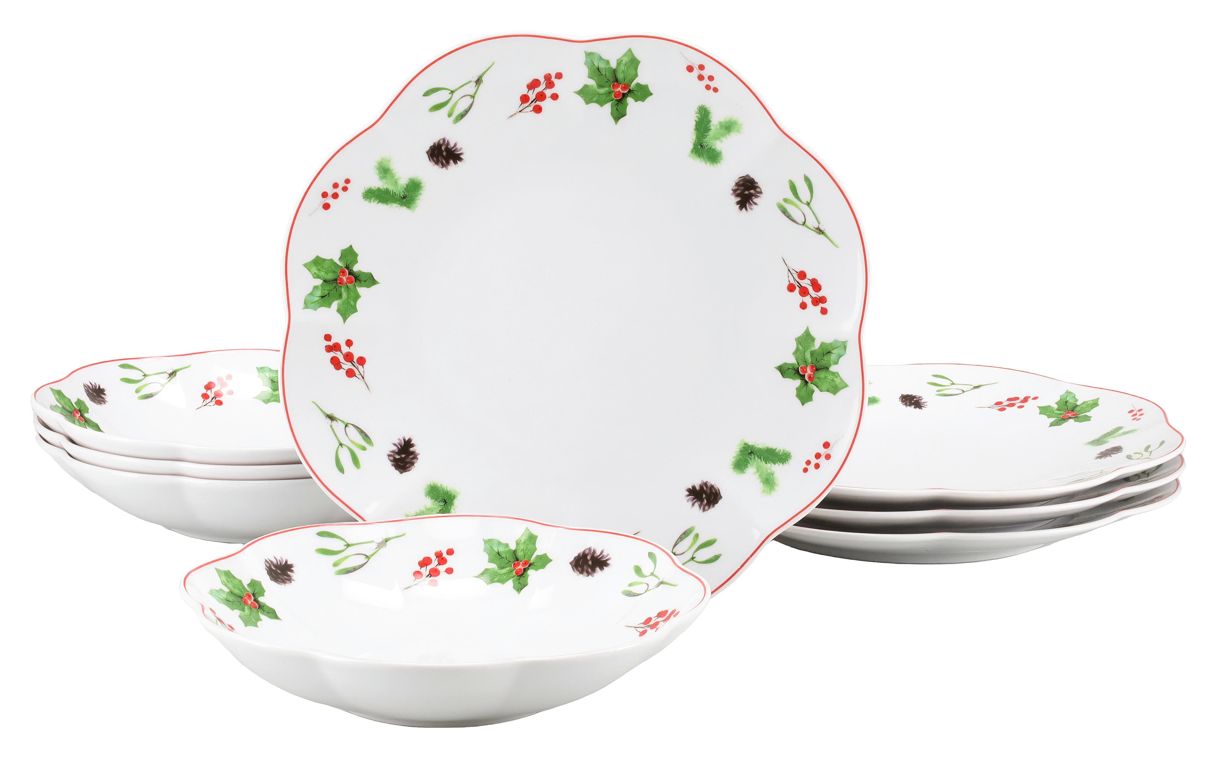 Tafelservice 8 -teilig. Porzellan, Multicolor/Weiß - Multicolor/Weiß, Basics, Keramik - Creatable