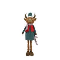 Dekoračný škriatok HIGHLAND COW -PAZ- - svetlohnedá/mätovozelená, kov/textil (42/137/25cm) - Mömax
