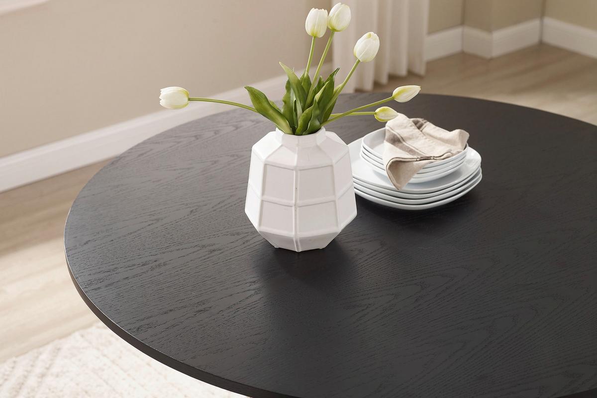 Esstisch Naturfarben/schwarz B: 100 Cm - Schwarz/Naturfarben, MODERN, Holz/Holzwerkstoff (100/100/75cm) - Livetastic