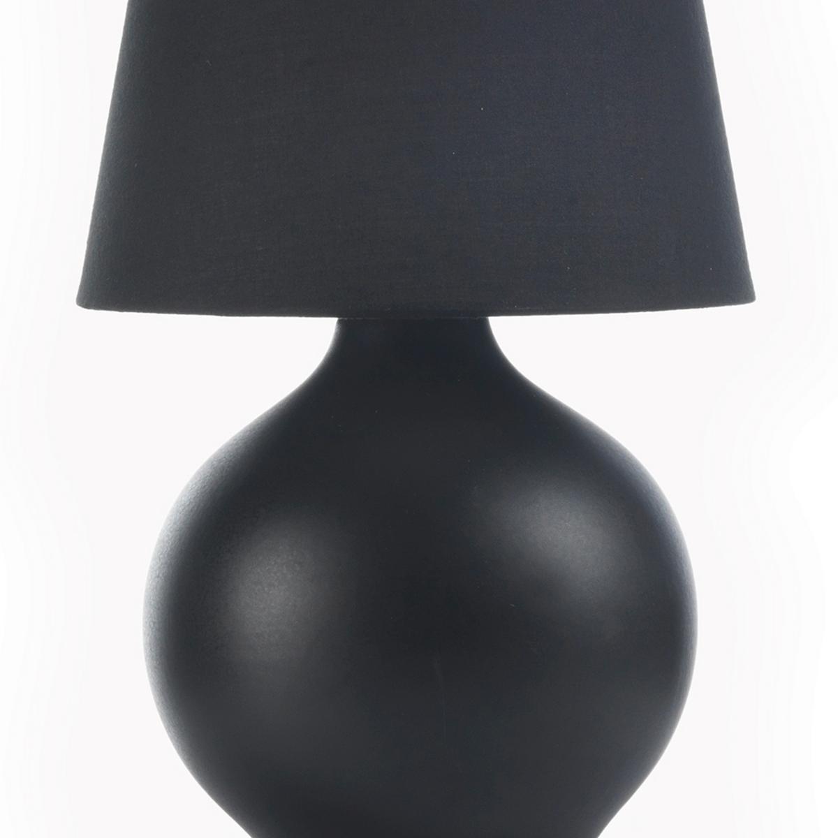 Tischleuchte 223/Pn - Schwarz, KONVENTIONELL, Keramik/Textil (20/40cm)