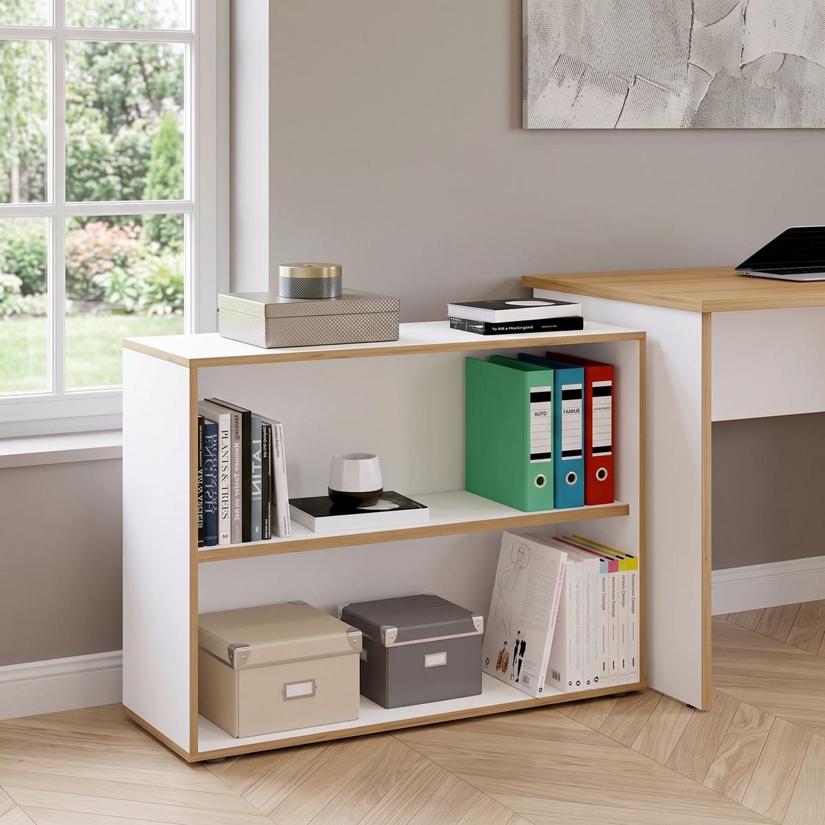 REGÁL NA ŠANÓNY SALIA B100 - čierna/biela, Design, kompozitné drevo/plast (100/74/33cm) - P & B