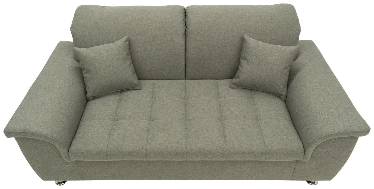 2-sitzer-sofa Franzi Armlehnen Silberfarben Webstoff - Chromfarben/Graubraun, KONVENTIONELL, Textil (190/81/105cm) - MID.YOU