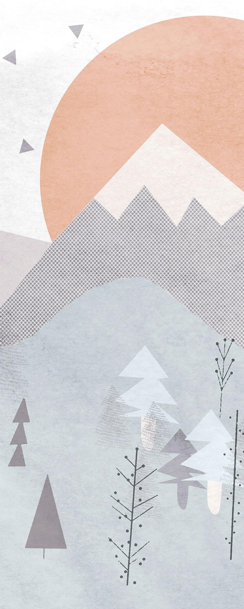 Vliestapete Wild And Free Panel - Multicolor, Basics (100/250cm) - Komar