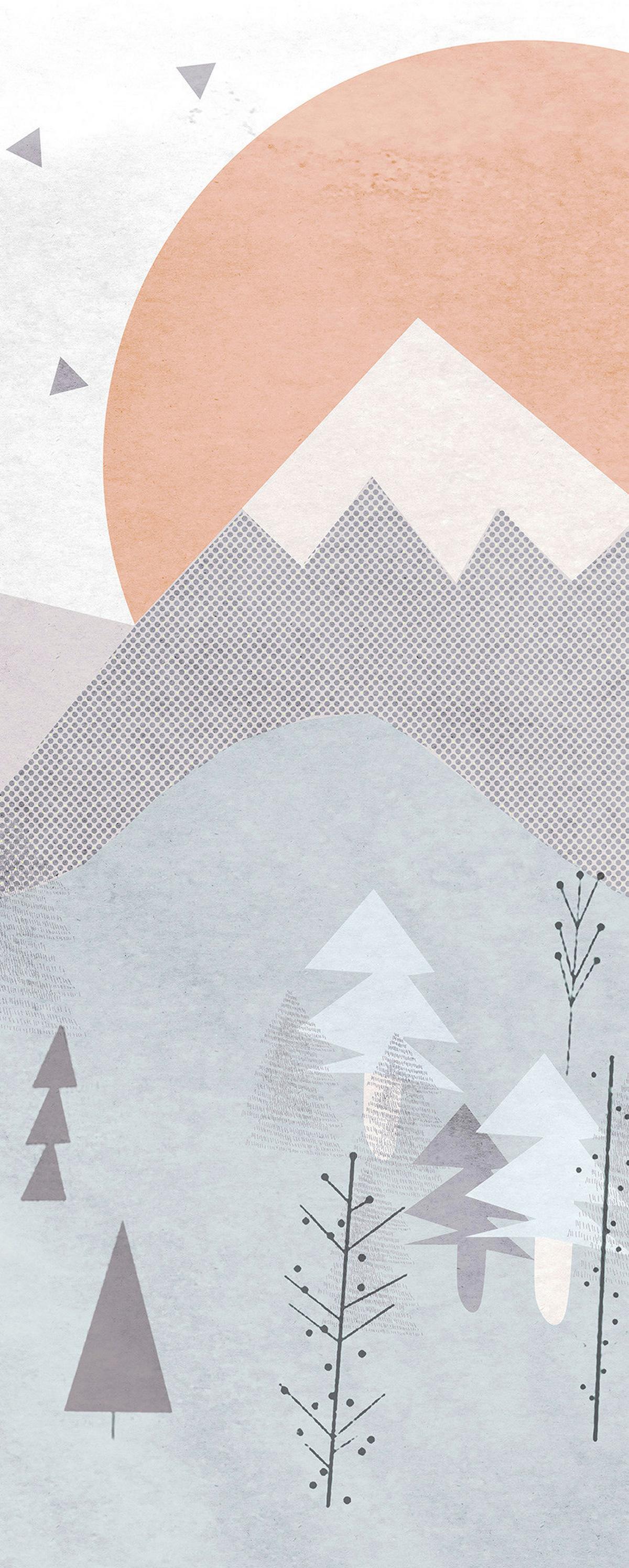 Vliestapete Wild And Free Panel - Multicolor, Basics (100/250cm) - Komar