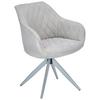 Armlehnstuhl Adriano Hellgrau Gepolstert - Hellgrau, MODERN, Textil/Metall (59/84/59cm) - Livetastic