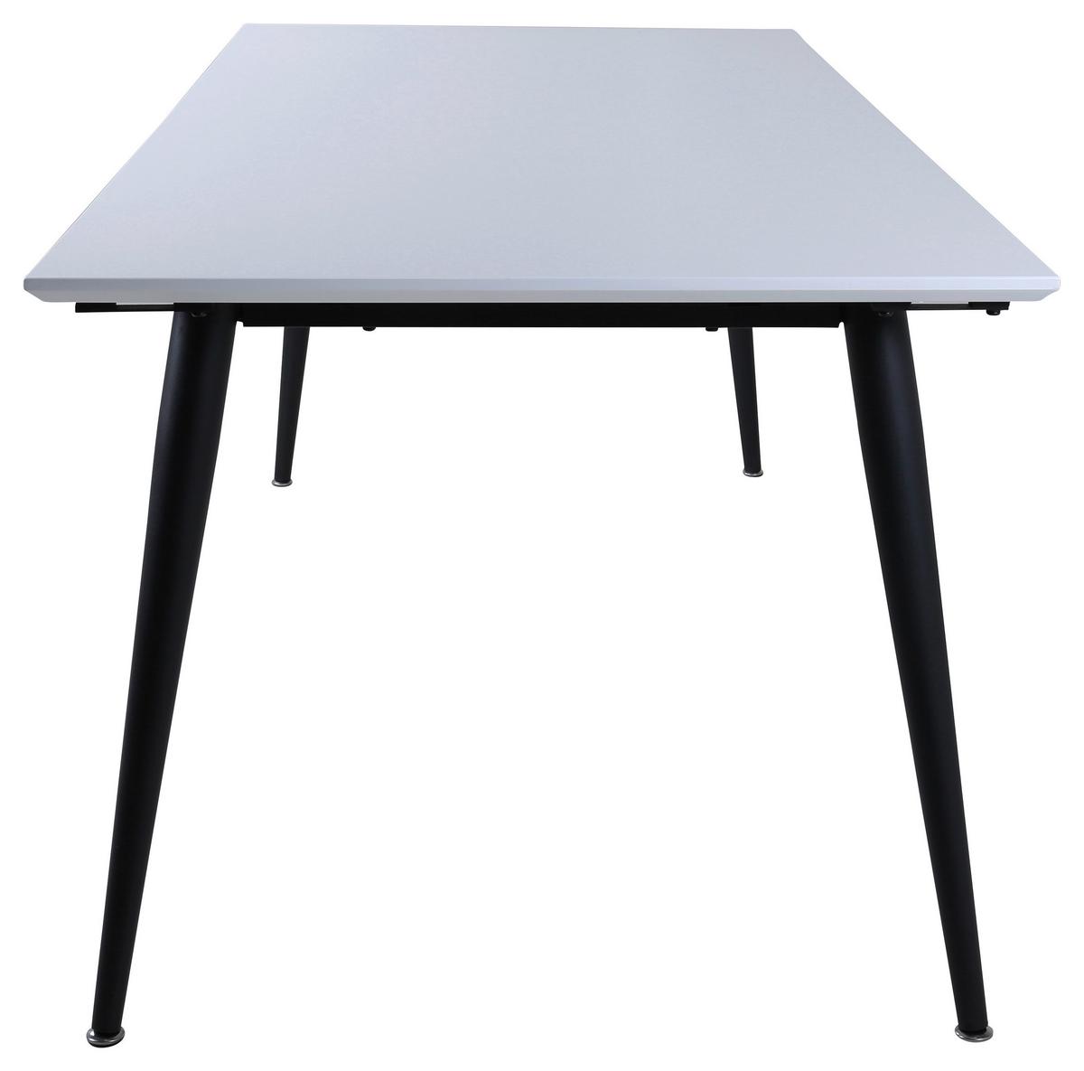 Esstisch Jimmy - Schwarz/Weiß, Design, Kunststoff/Metall (195/90/76cm) - Livetastic