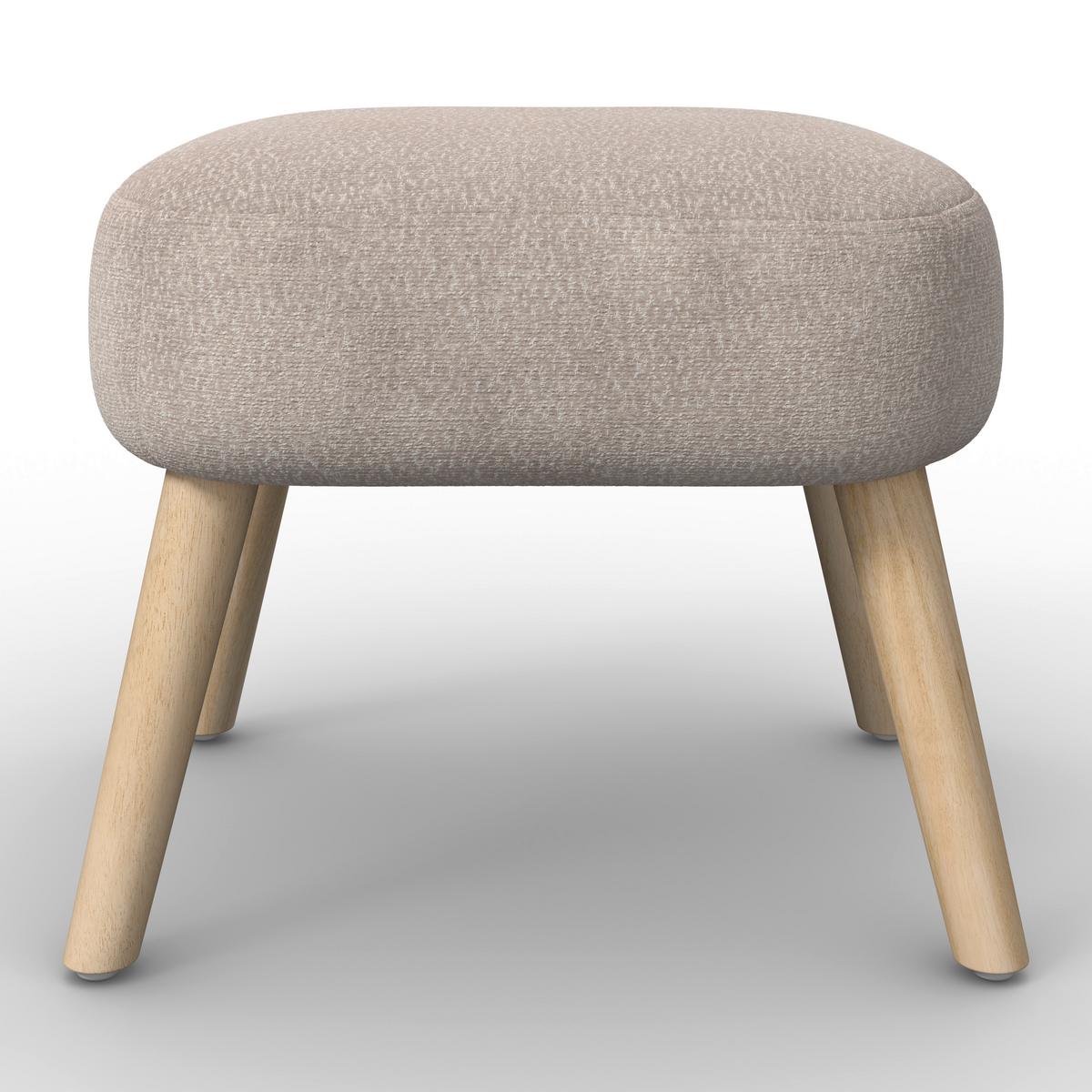 Relaxační křeslo SONJA, krémová žinylka, max.140 kg - krémová/přírodní barvy, Moderní, dřevo/textil (71/69/68cm) - Bessagi Home