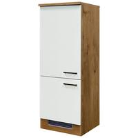 Skříňka na spotřebiče AVILA - barvy dubu/černá, Konvenční, kov/kompozitní dřevo (60/160,6/60cm) - FlexWell