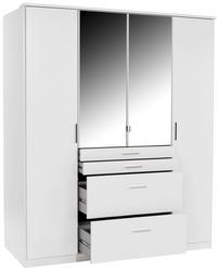 Hier ist für alles Platz Kleiderschrank mit unterschiedlich großen Schubladen