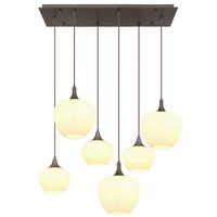 Függőlámpa 15548-6hc - barna/fekete, Konventionell, Üveg/textil (86/42/120cm) - Globo